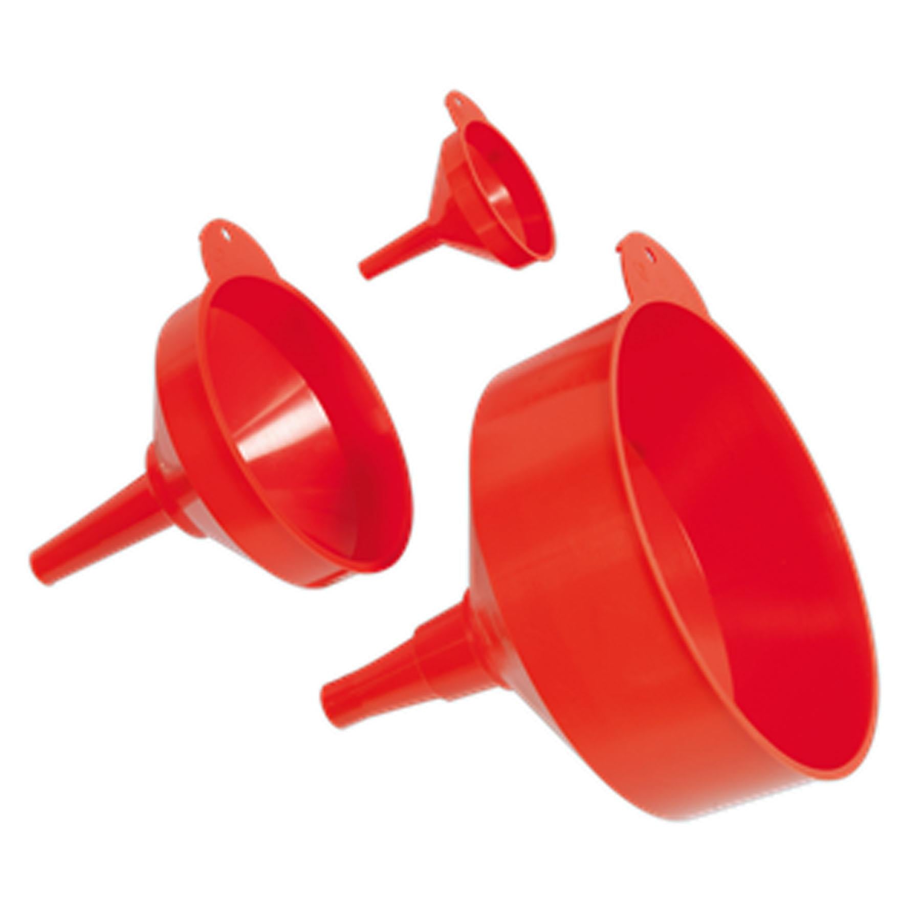 Sealey Funnel Set 3pc Fixed Spout