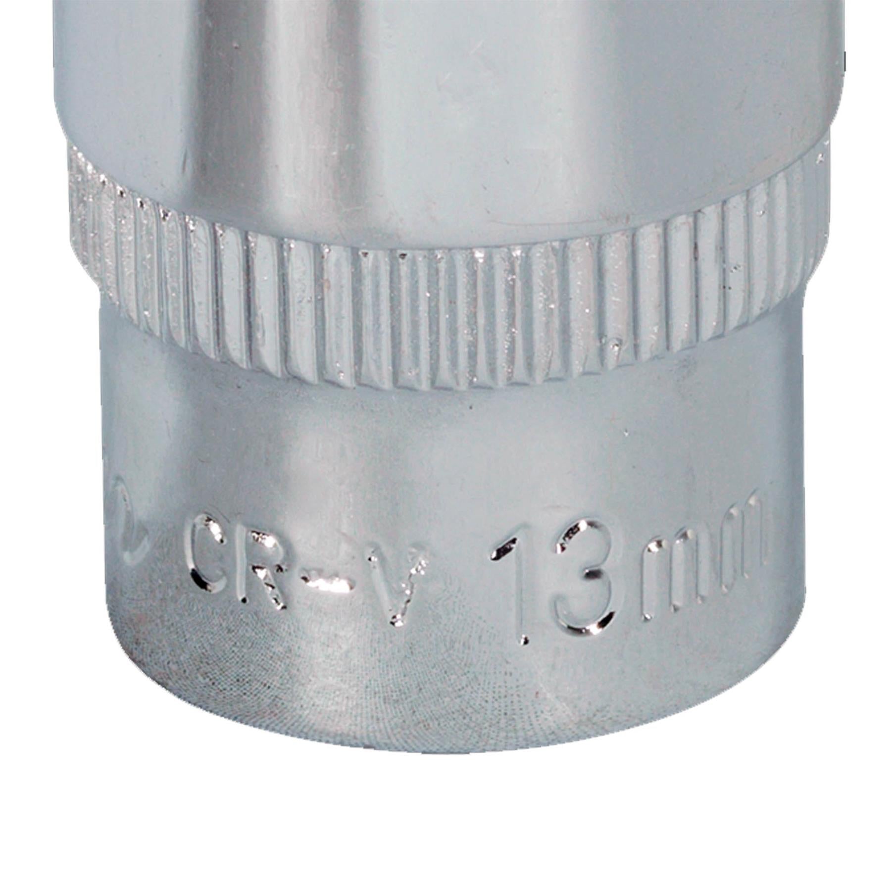 Sealey WallDrive Socket 13mm 1/4"Sq Drive Fully Polished