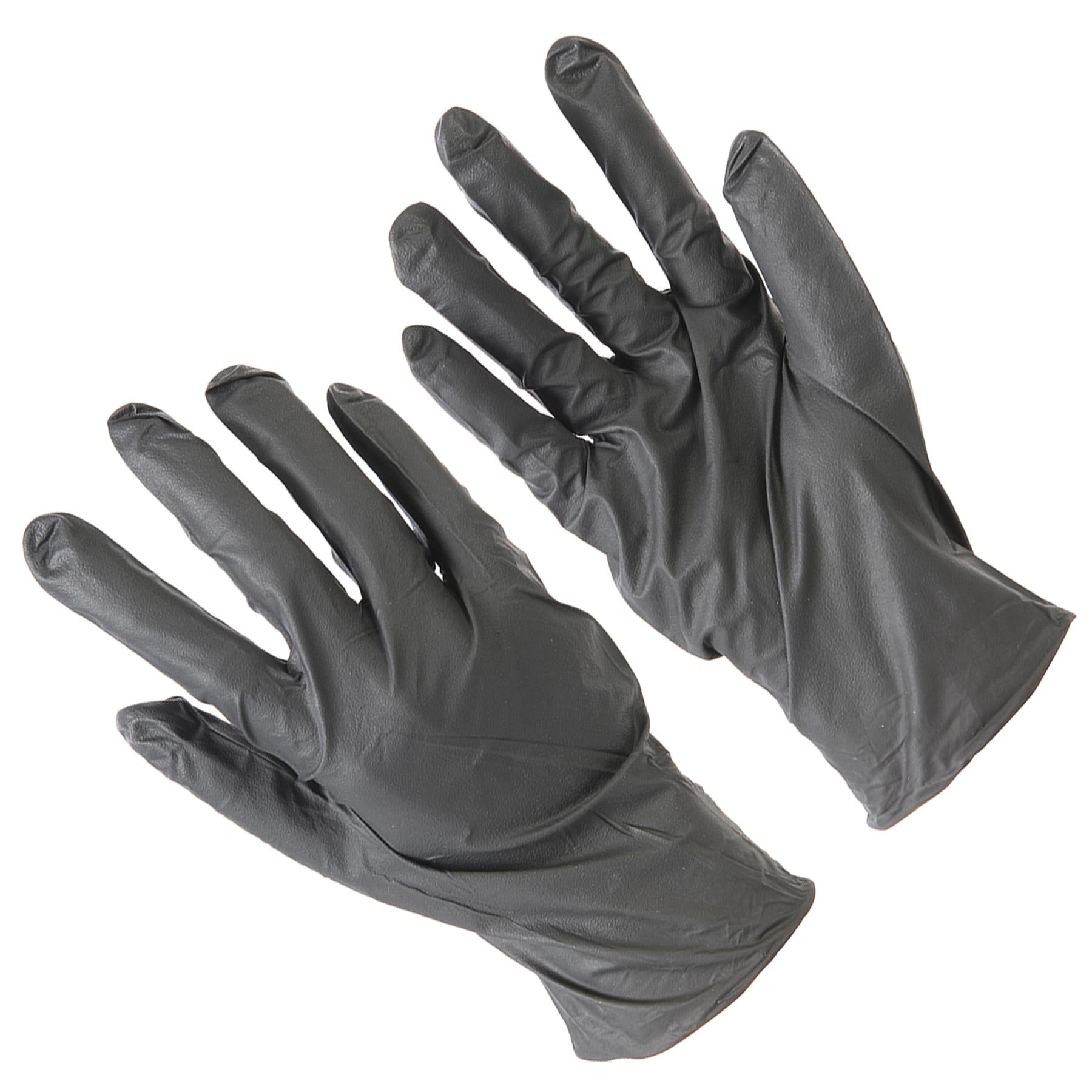 Disposable Nitrile Gloves Powder-Free 100Pk Non Sterile Latex Free Black L 10