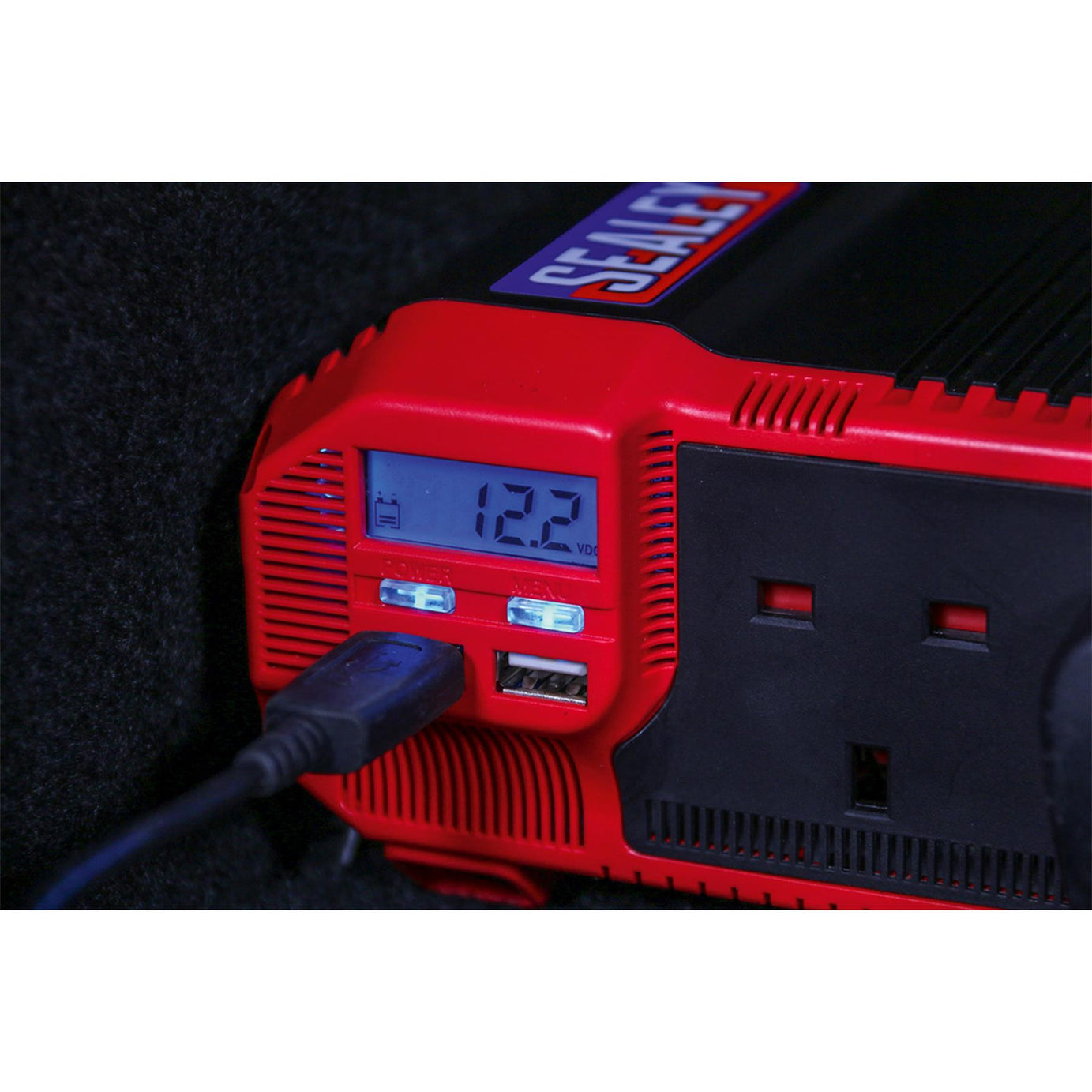 Sealey Power Inverter Modified Sine Wave 1500W 12V DC - 230V 50Hz