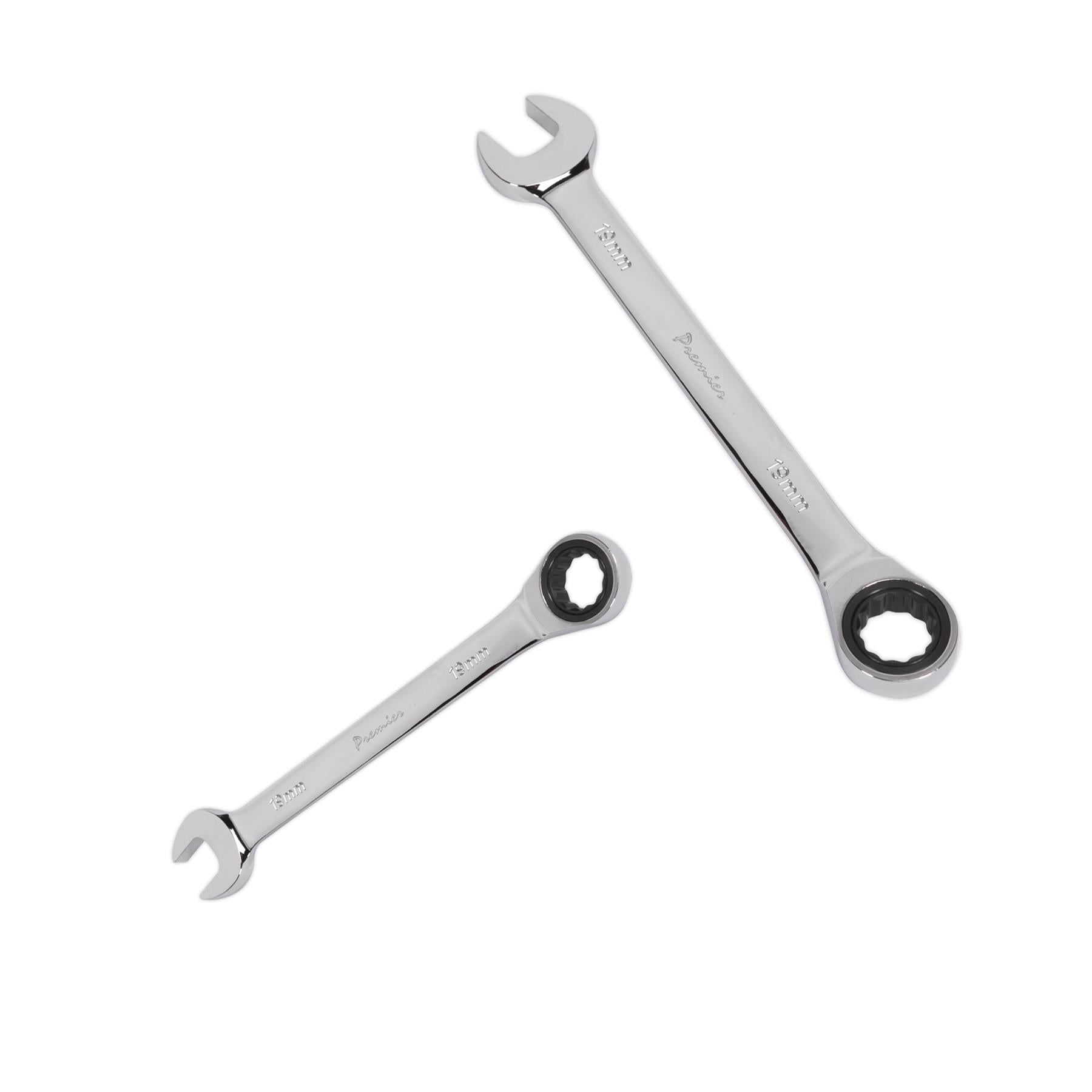 Sealey Ratchet Combination Spanner 19mm Chrome Vanadium Steel