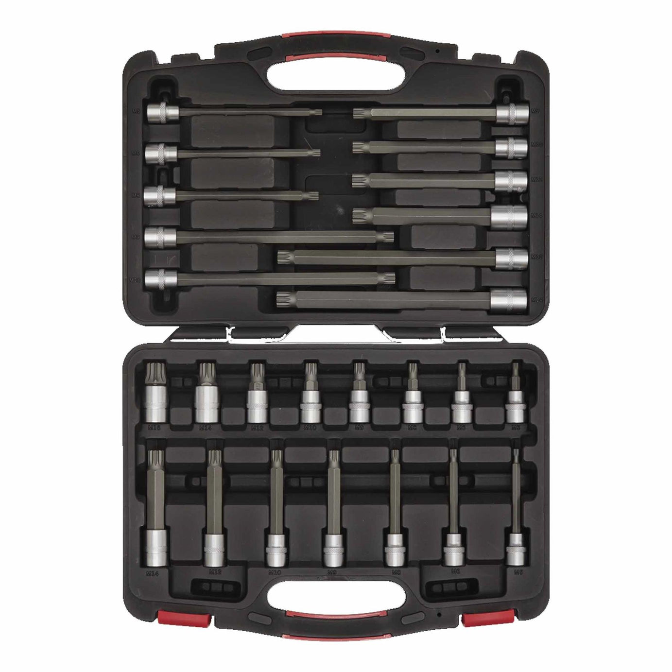 Sealey Spline Socket Bit Set 26pc 3/8"Sq Drive - Platinum Series