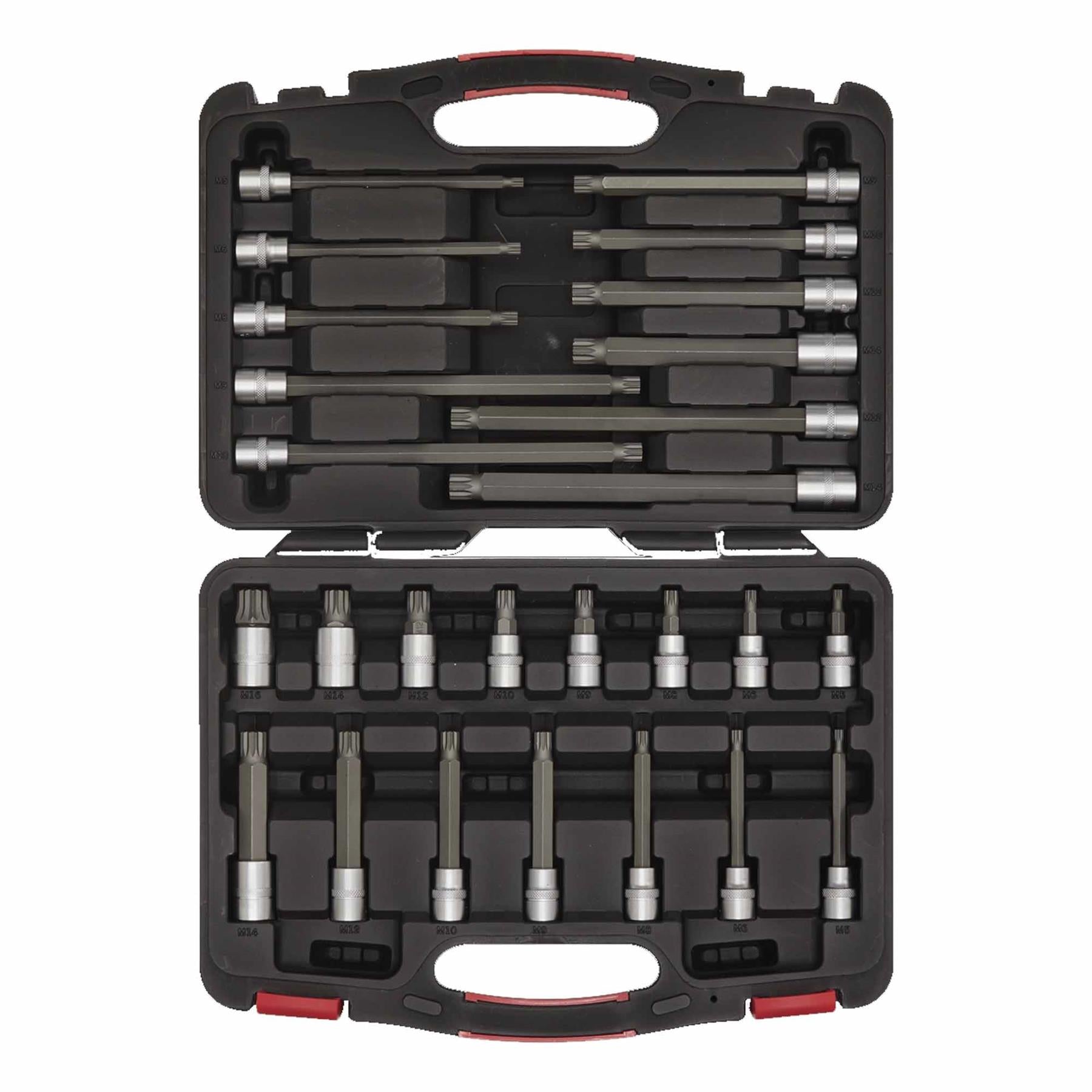 Sealey Spline Socket Bit Set 26pc 3/8"Sq Drive - Platinum Series