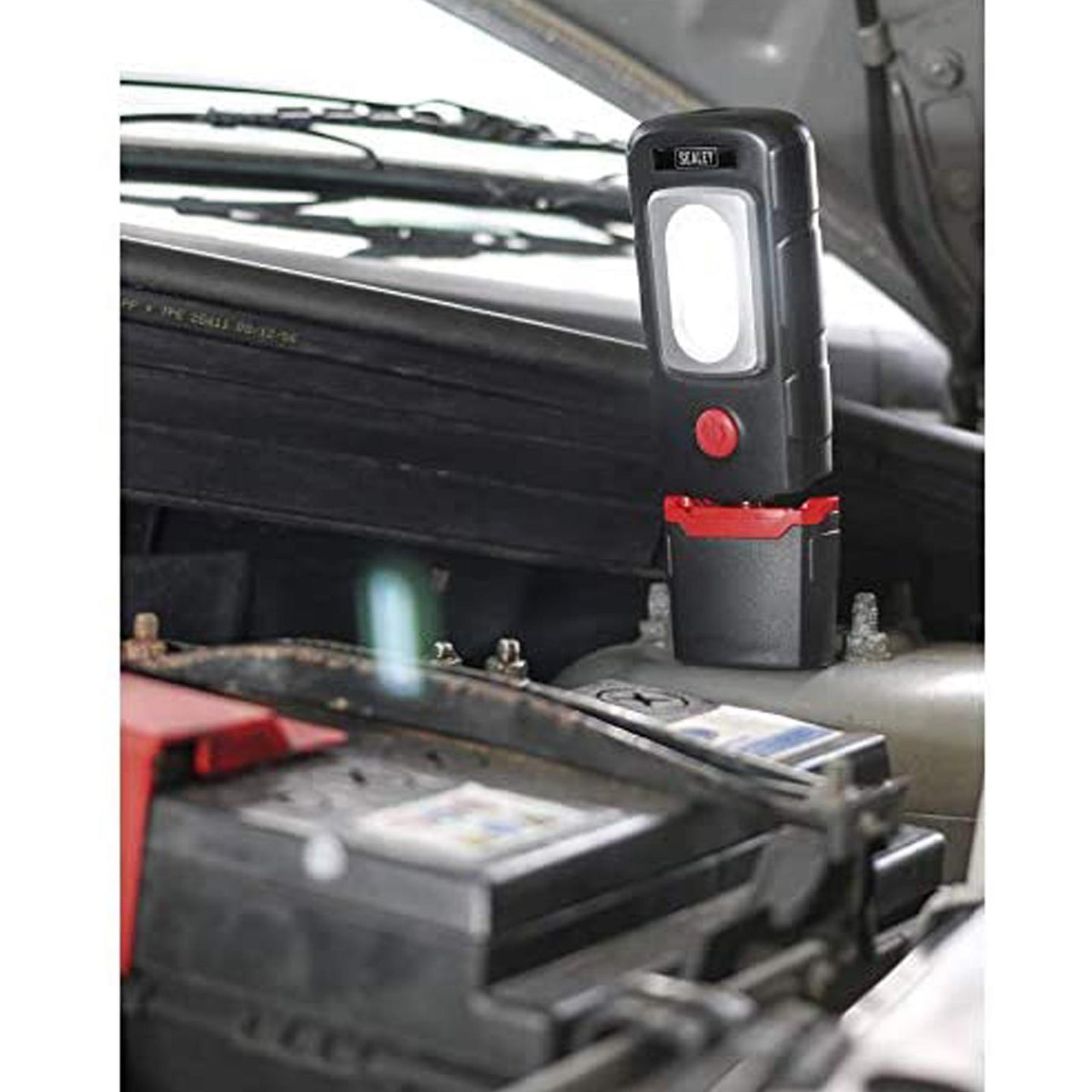 Sealey R/Charge 360 Insp Light 3W COB & 1W SMD LED Black Li-Poly