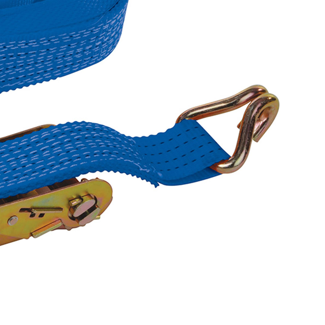 Rubber-Handled Ratchet Tie Down Strap J-Hook 8M X 50mm - Rated 1300Kg New
