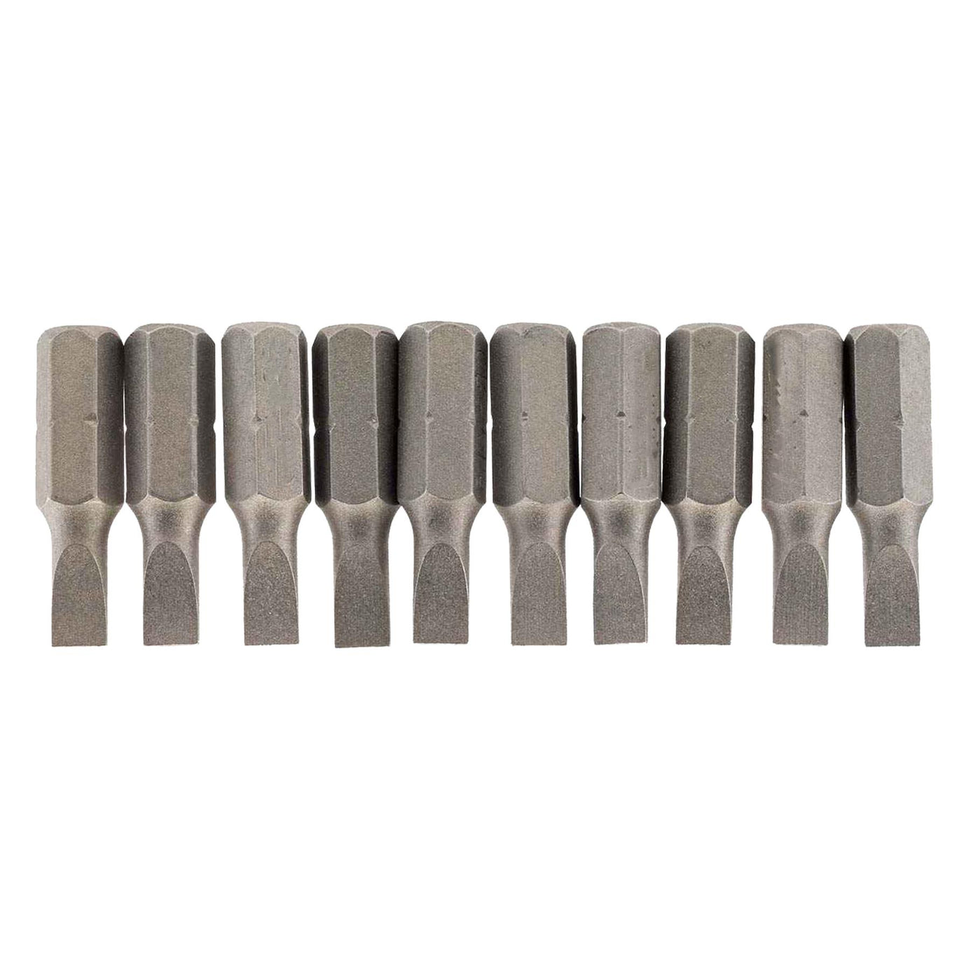 Slotted Screwdriver Bits 6mm CRV Chrome Vanadium Steel 1/4" Hex Drive 10Pcs