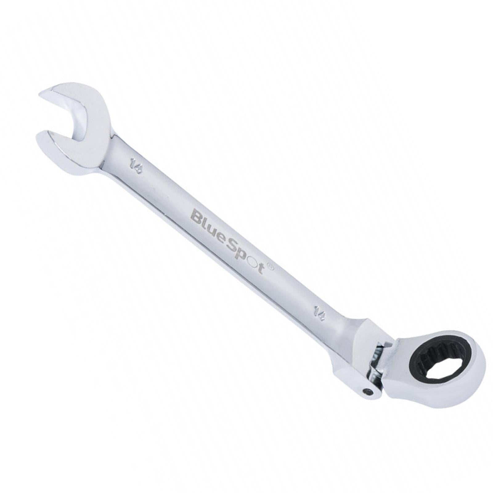 BlueSpot Ratchet Spanner Combination Flexible Head Wrench Metric 14mm