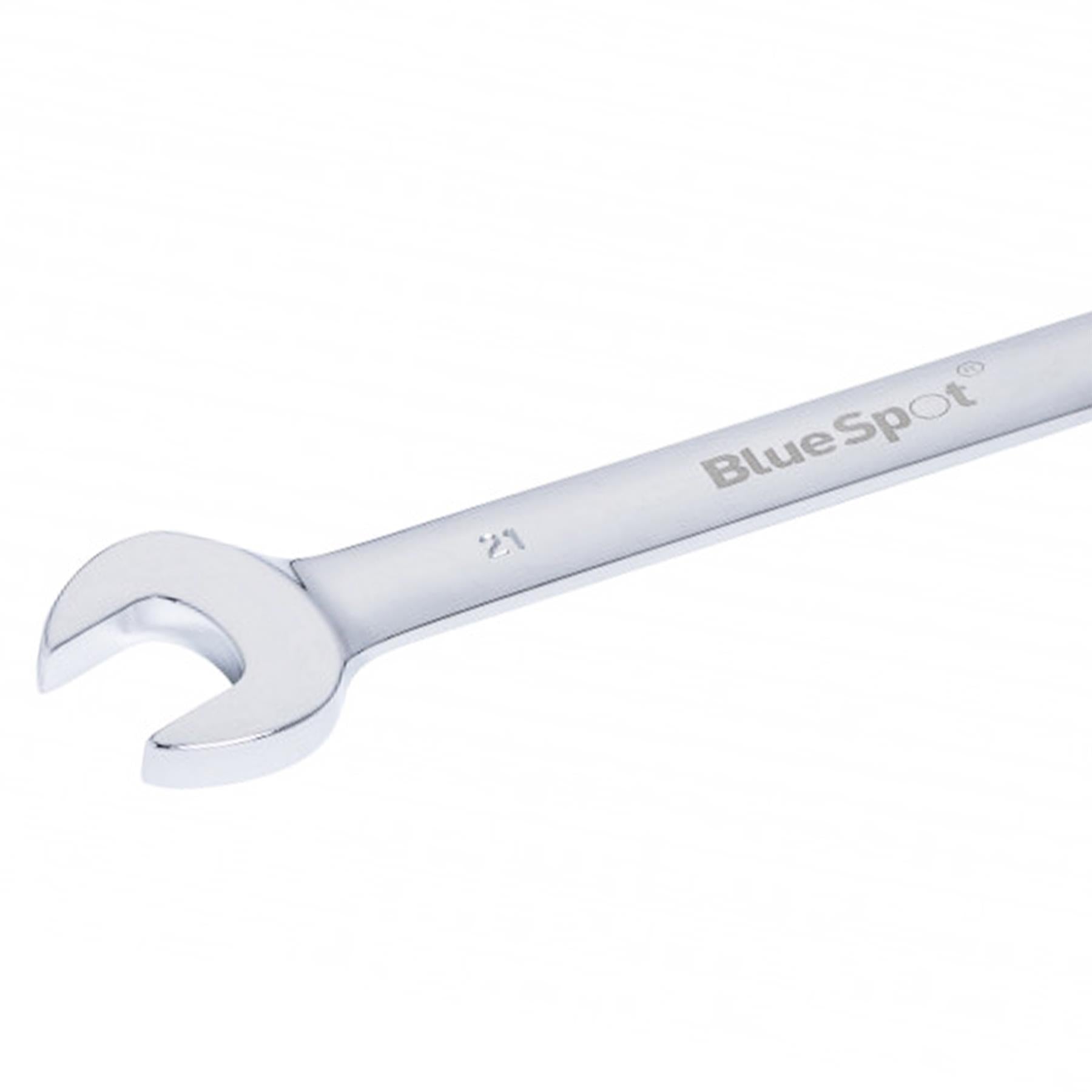 BlueSpot 21mm Fixed Head Ratchet Spanner Metric Chrome Vanadium 72 Teeth