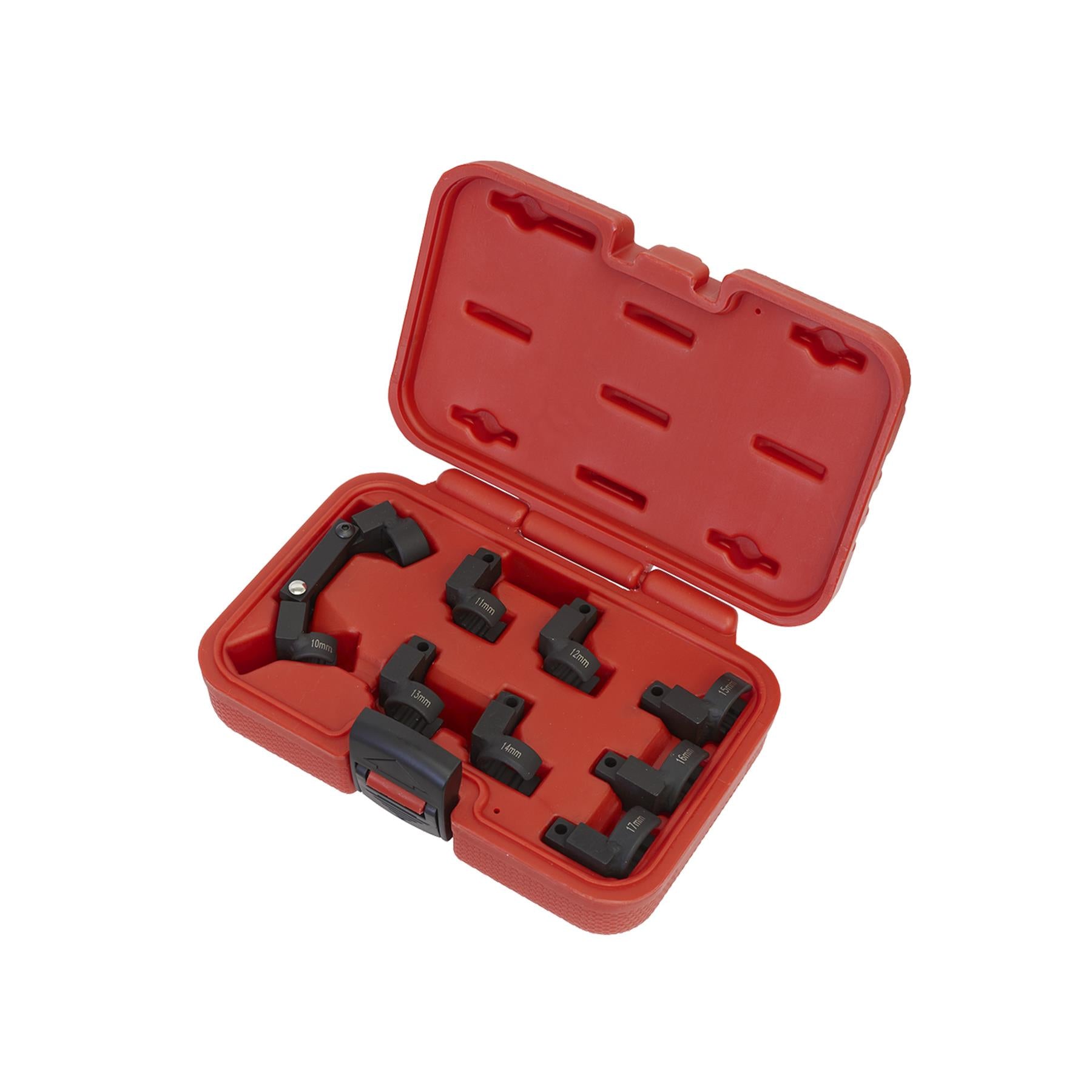 Sealey Injector Pipe Socket Set 9pc 3/8"Sq Drive Storage Case