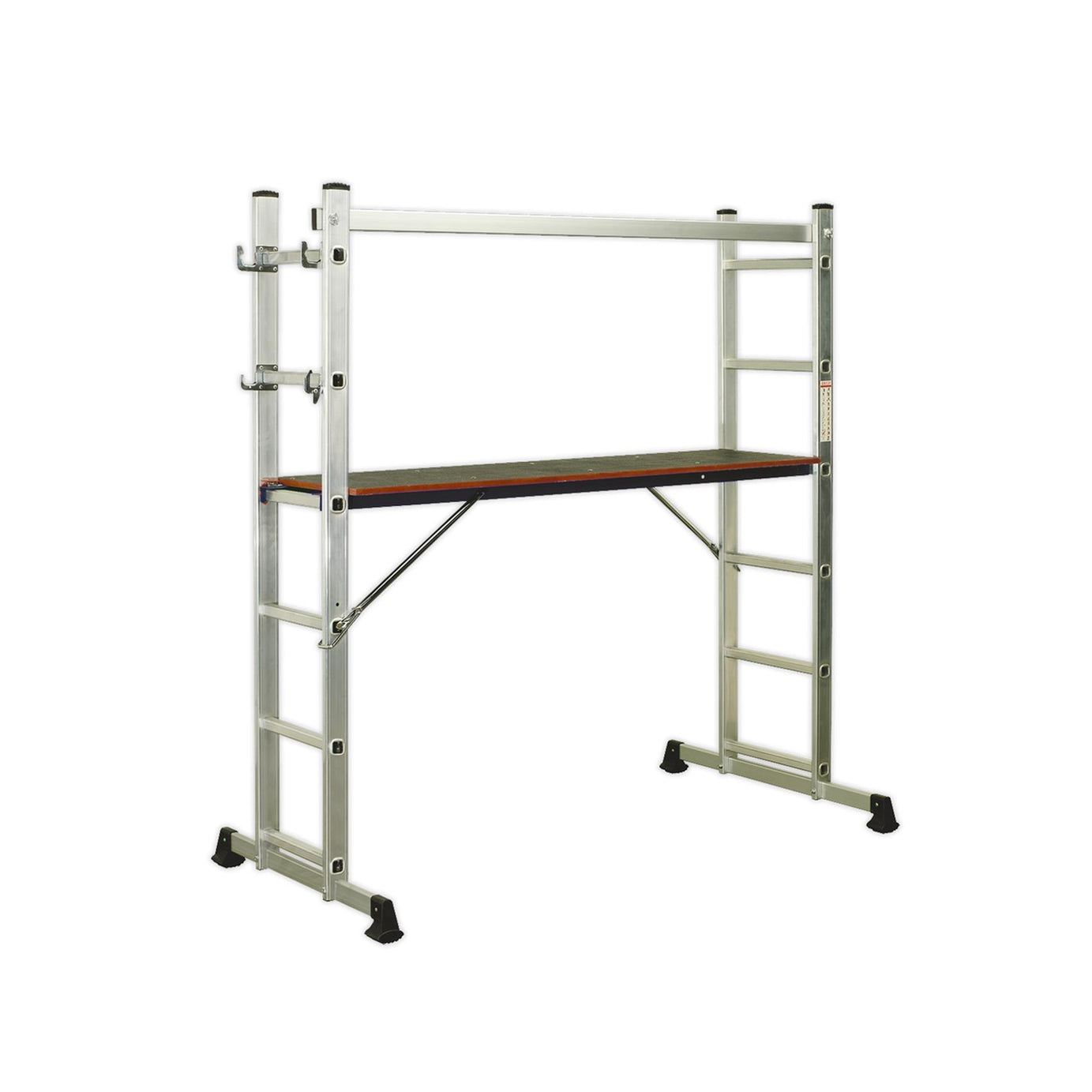 Sealey Aluminium Scaffold Ladder 4-Way EN 131 Used As Extending, Single, Step Or Complete Scaffolding Unit