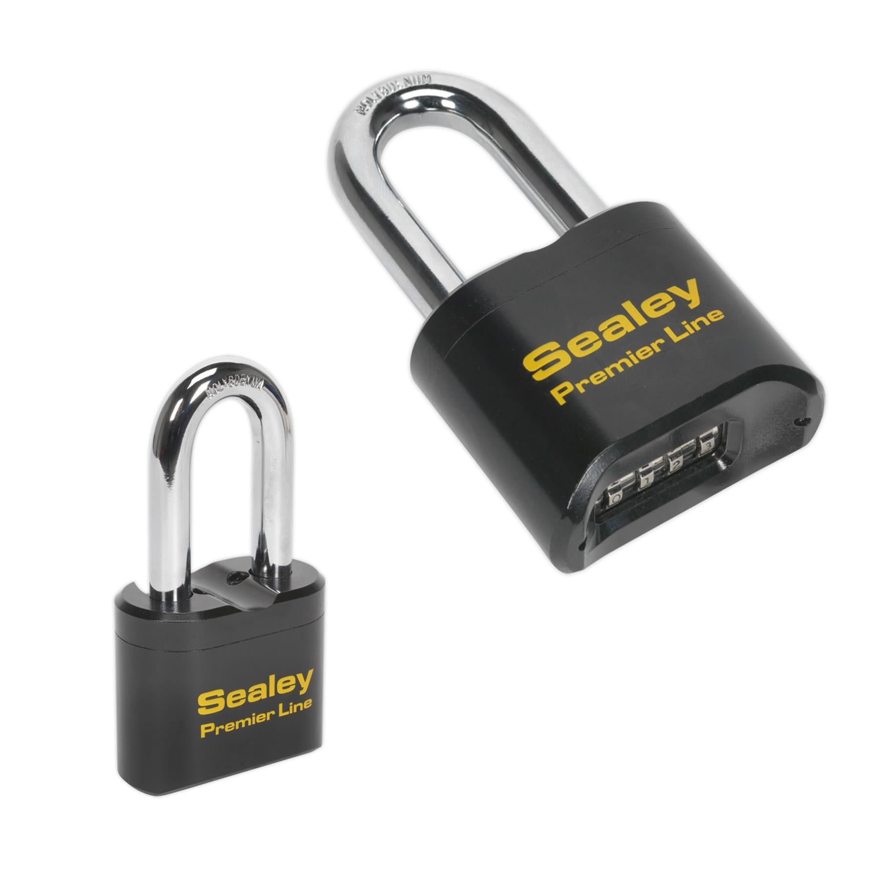 Sealey Steel Body Combination Padlock Long Shackle 62mm