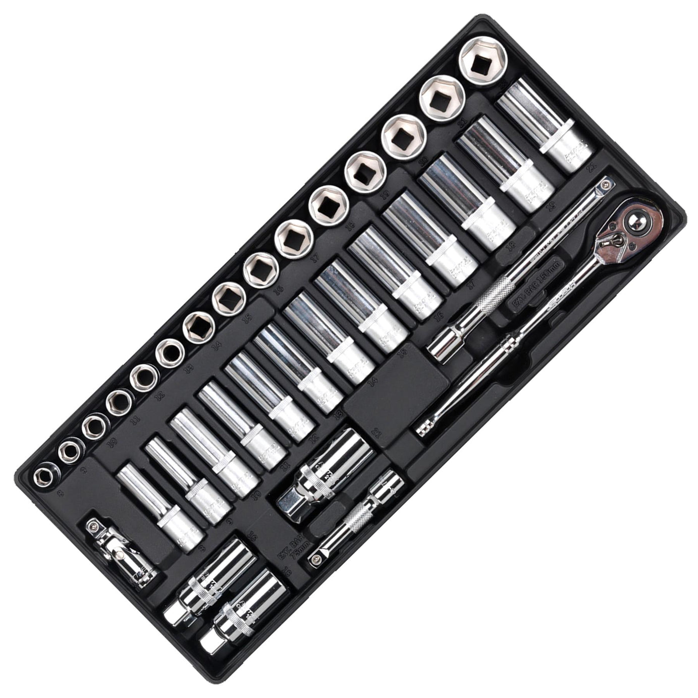 Sealey Tool Tray with Socket Set 35pc 3/8"Sq Drive