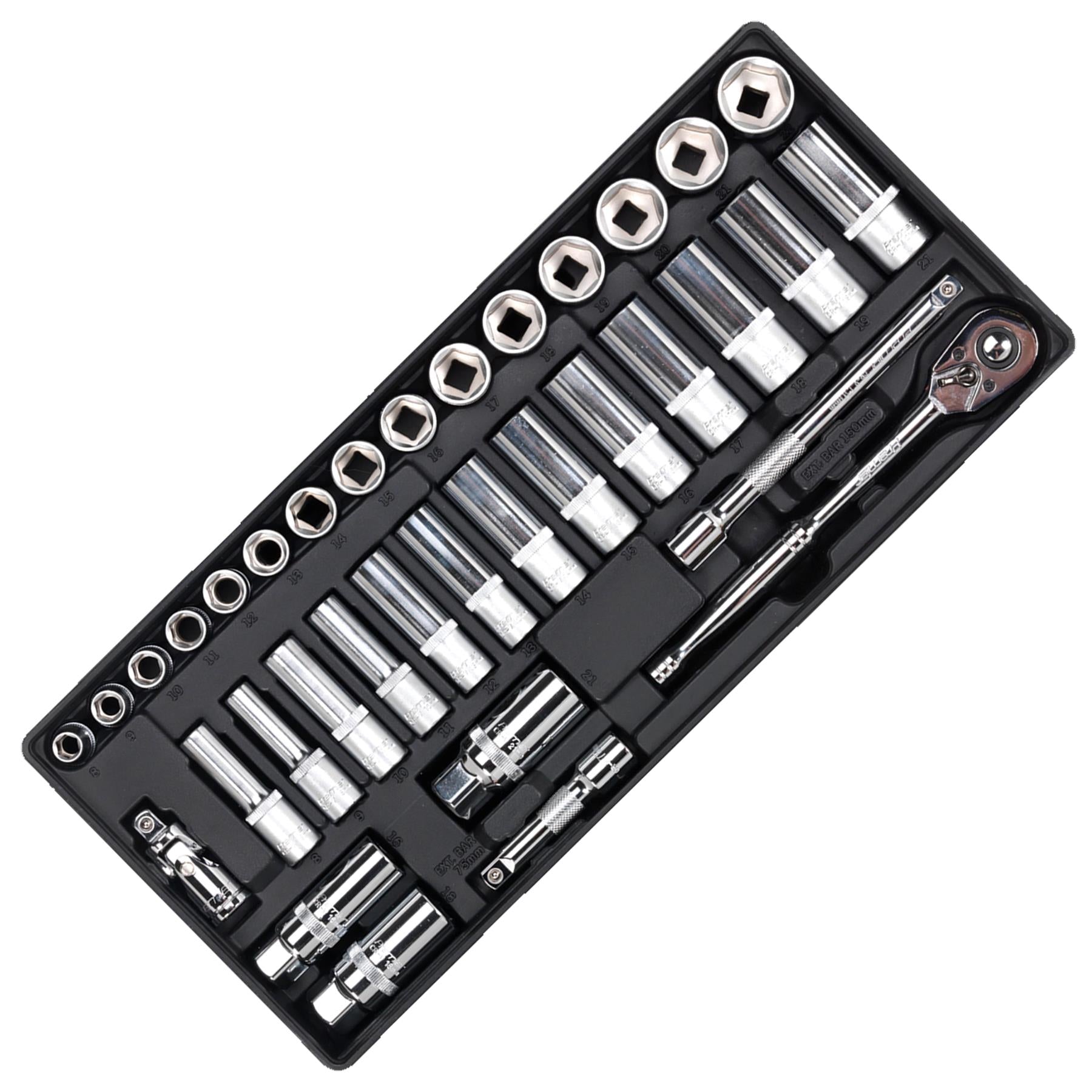 Sealey Tool Tray with Socket Set 35pc 3/8"Sq Drive