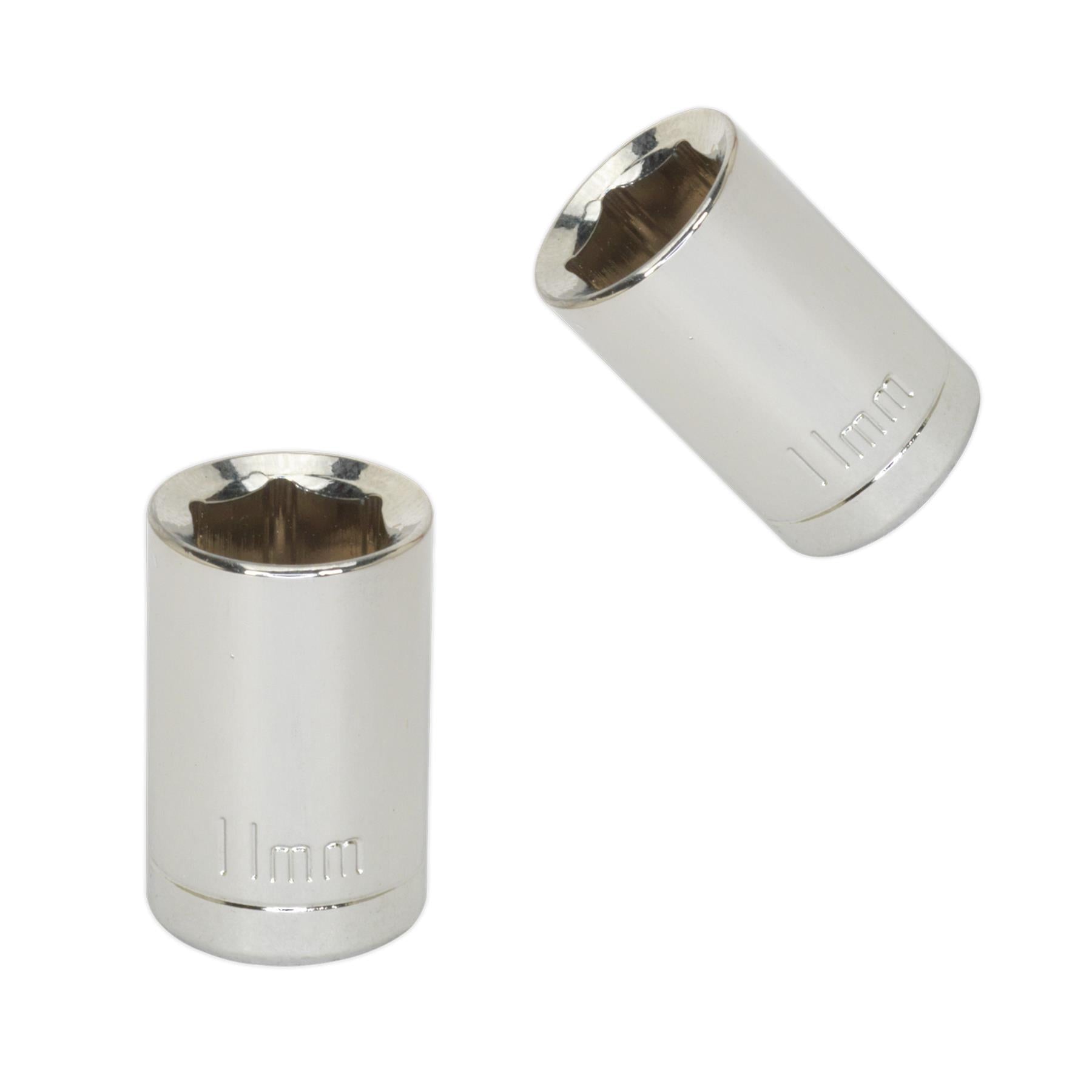 Sealey WallDrive Socket 11mm 3/8"Sq Drive Carbon Steel