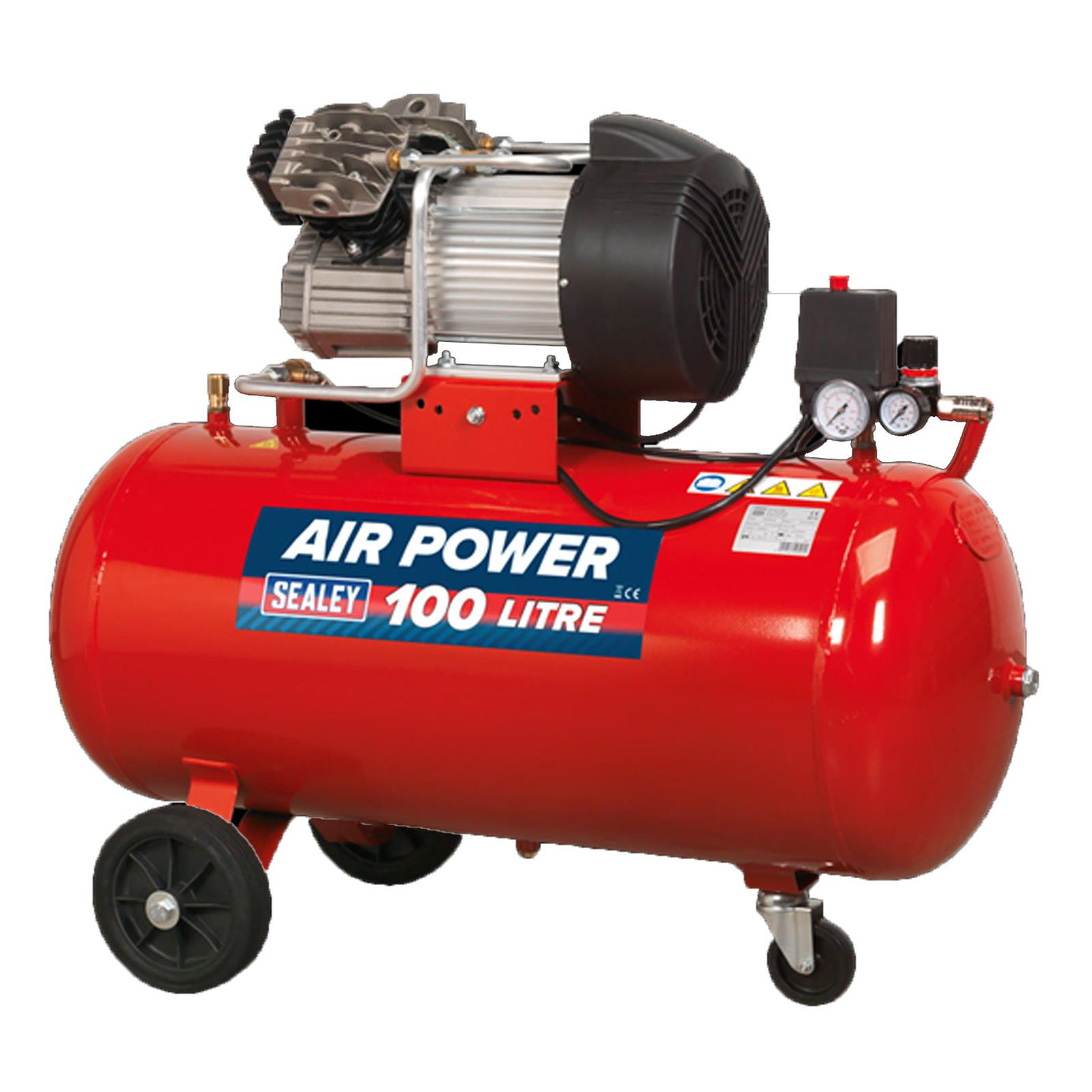 Sealey SAC10030 Air Compressor 100L V-Twin Direct Drive 3hp