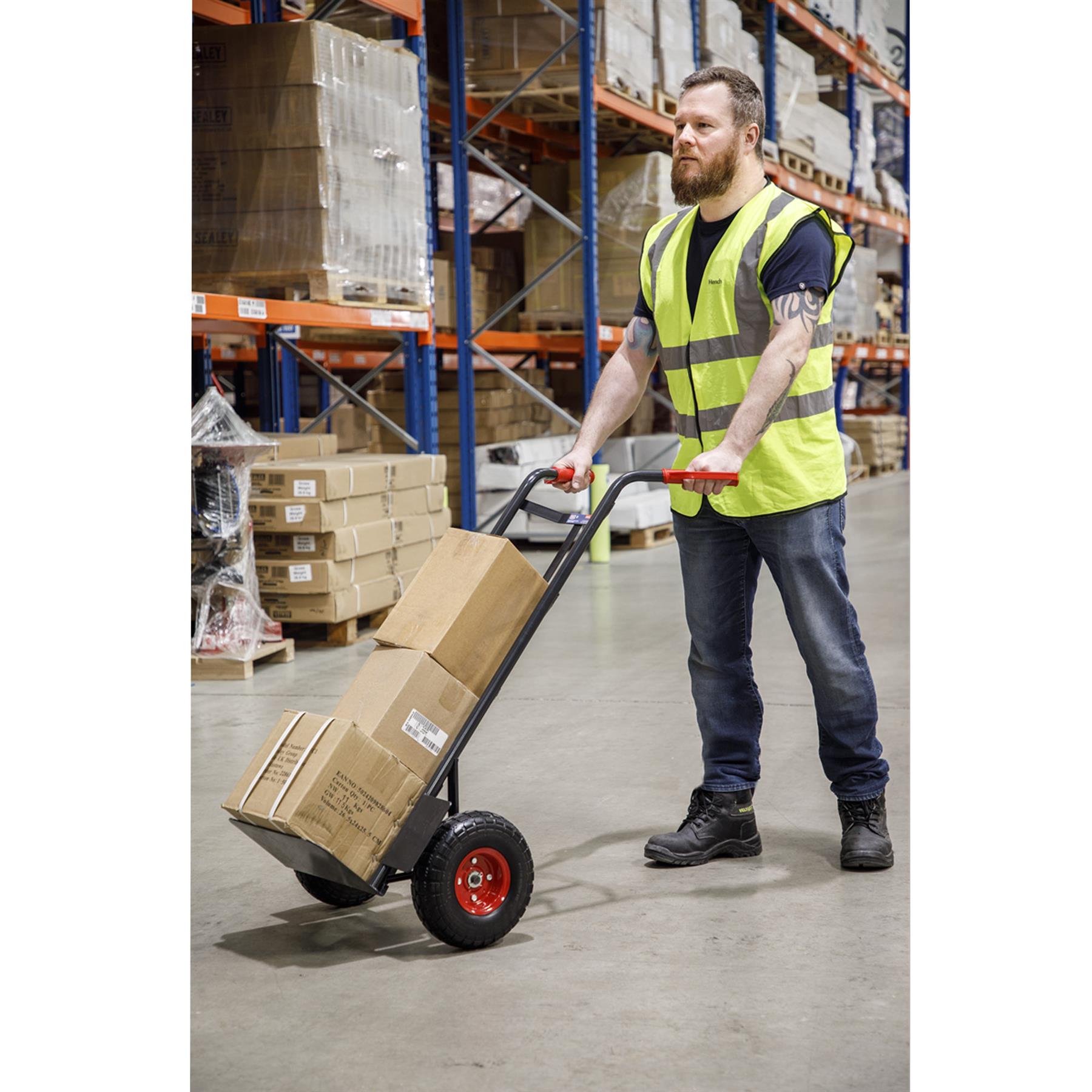 Sealey Heavy-Duty Sack Truck with PU Tyres 250kg Capacity CST986HD