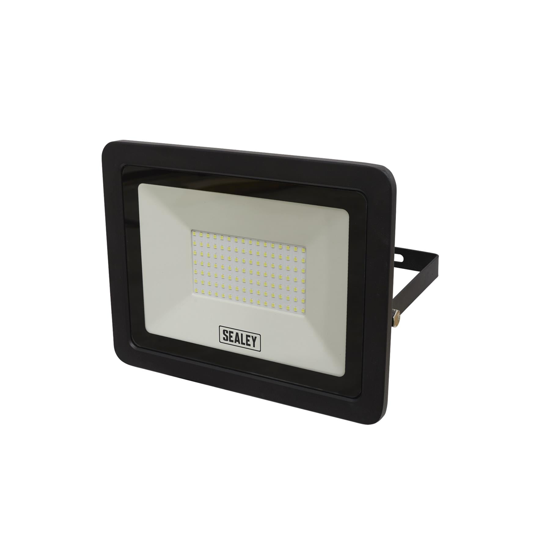 Sealey Extra Slim Floodlight with Wall Bracket 100W SMD LED
