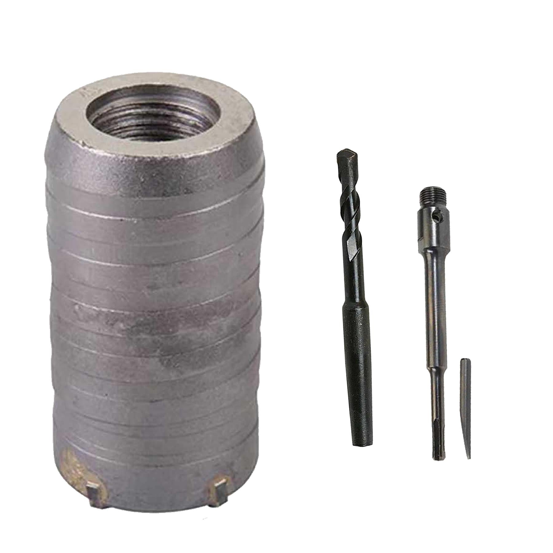 TCT Core Drill Bit 40mm Hole Saw Masonry Stone Brick SDS Plus 200mm Shaft Pilot