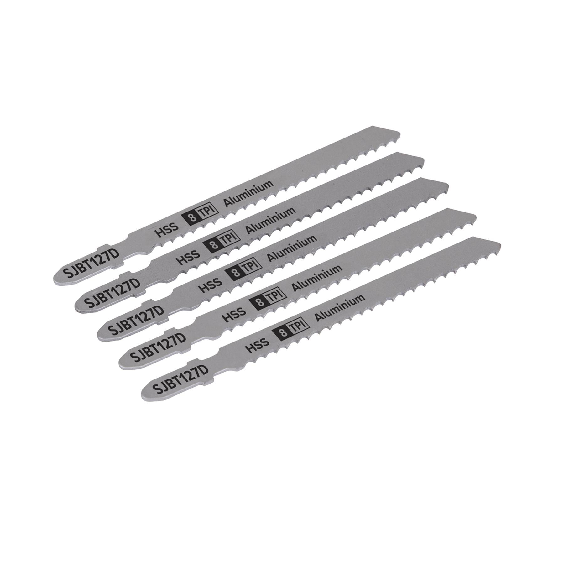 Sealey Jigsaw Blade Aluminium 100mm 8tpi - Pack of 5