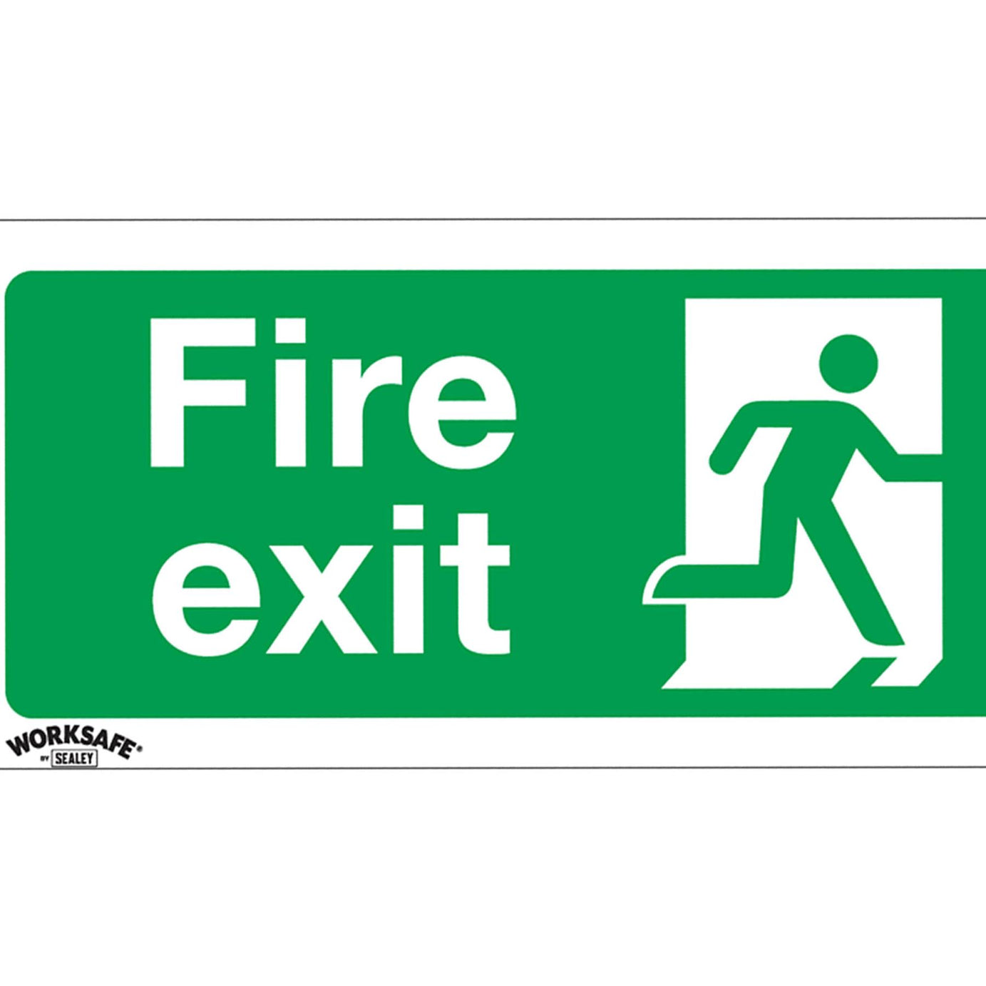 Safe Conditions Safety Sign - Fire Exit (Down Right) - Self-Adhesive Vinyl