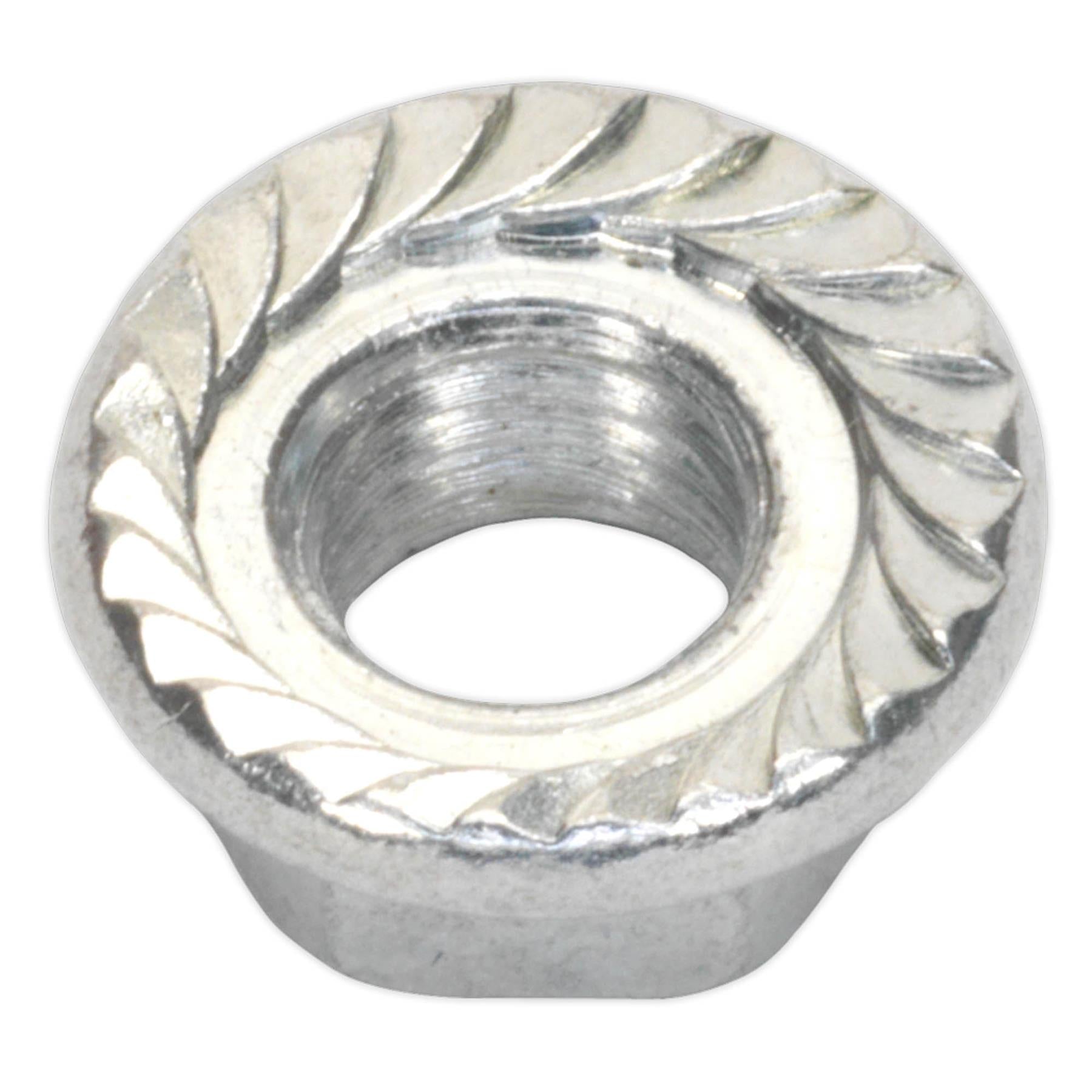 Sealey Flange Nut Serrated M5 Zinc Pack of 100