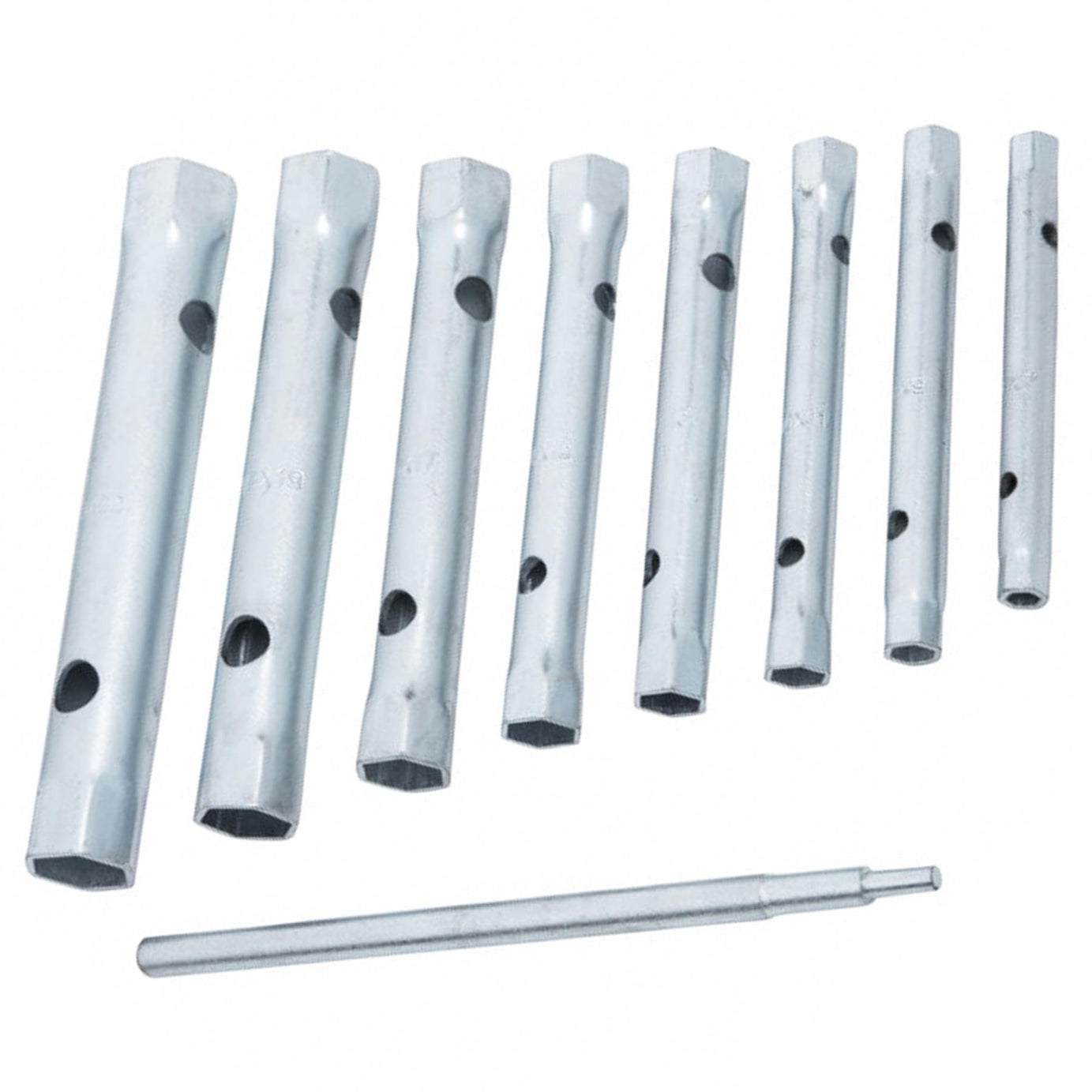 8PC TUBULAR BOX SPANNER BACK NUT TAP WRENCH SET MONOBLOC 6-22mm & NYLON WALLET
