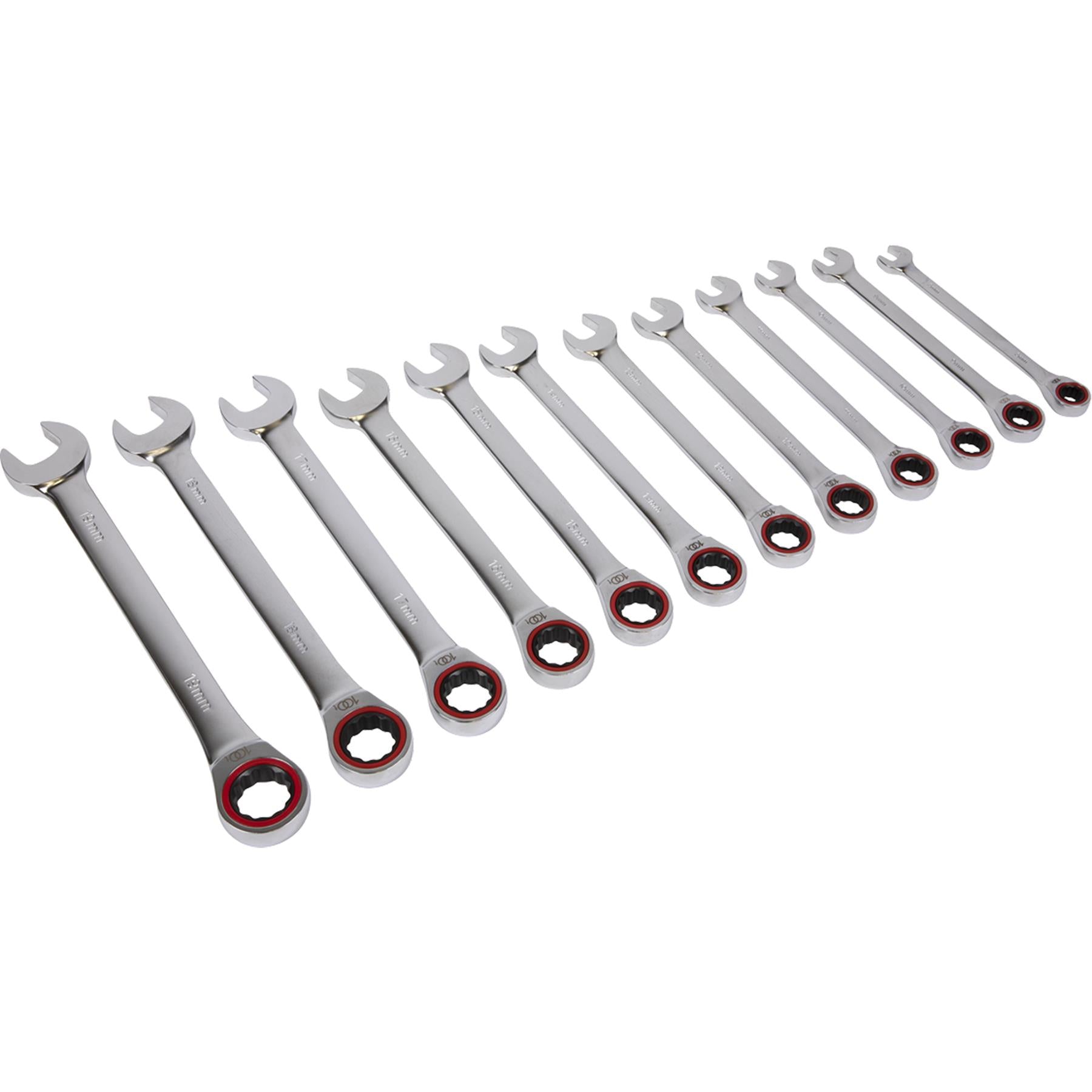 Sealey Ratchet Combination Spanner Set 12pc Metric Platinum Series