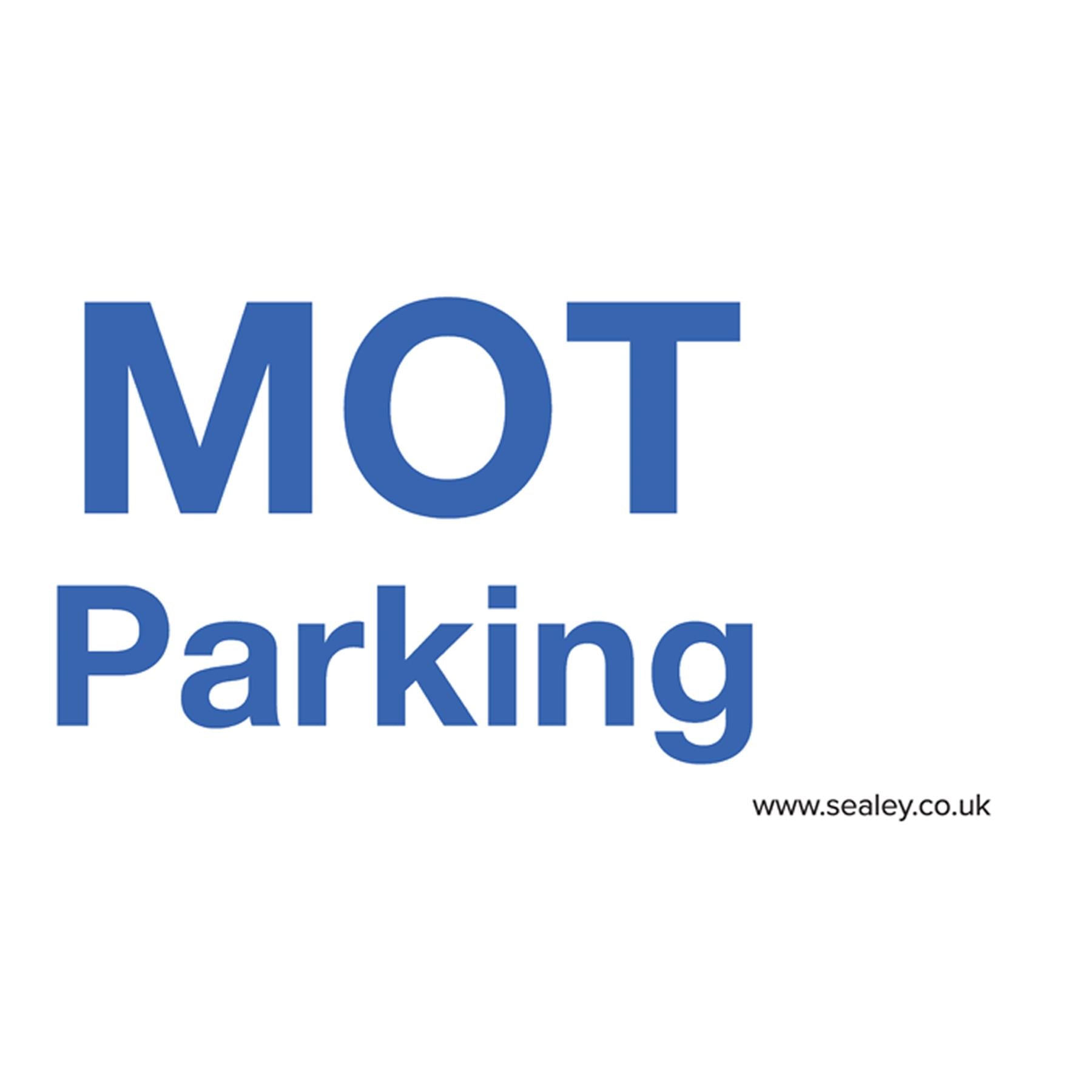 Warning Safety Sign - MOT Parking - Self-Adhesive Vinyl