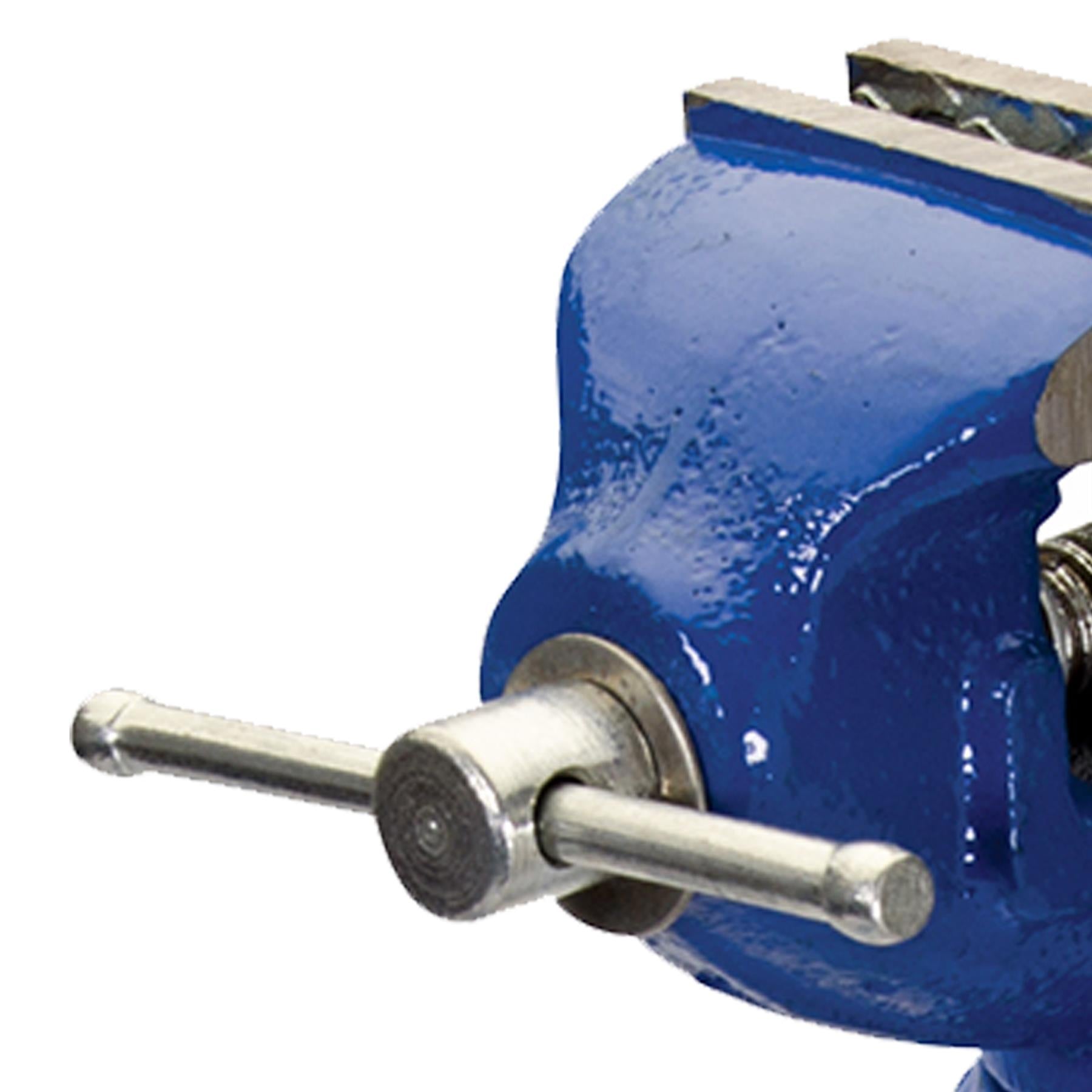 Table Vice With Swivel Base - 50mm Turns 360 Cast Iron Frame With Anvil 50mm Jaw