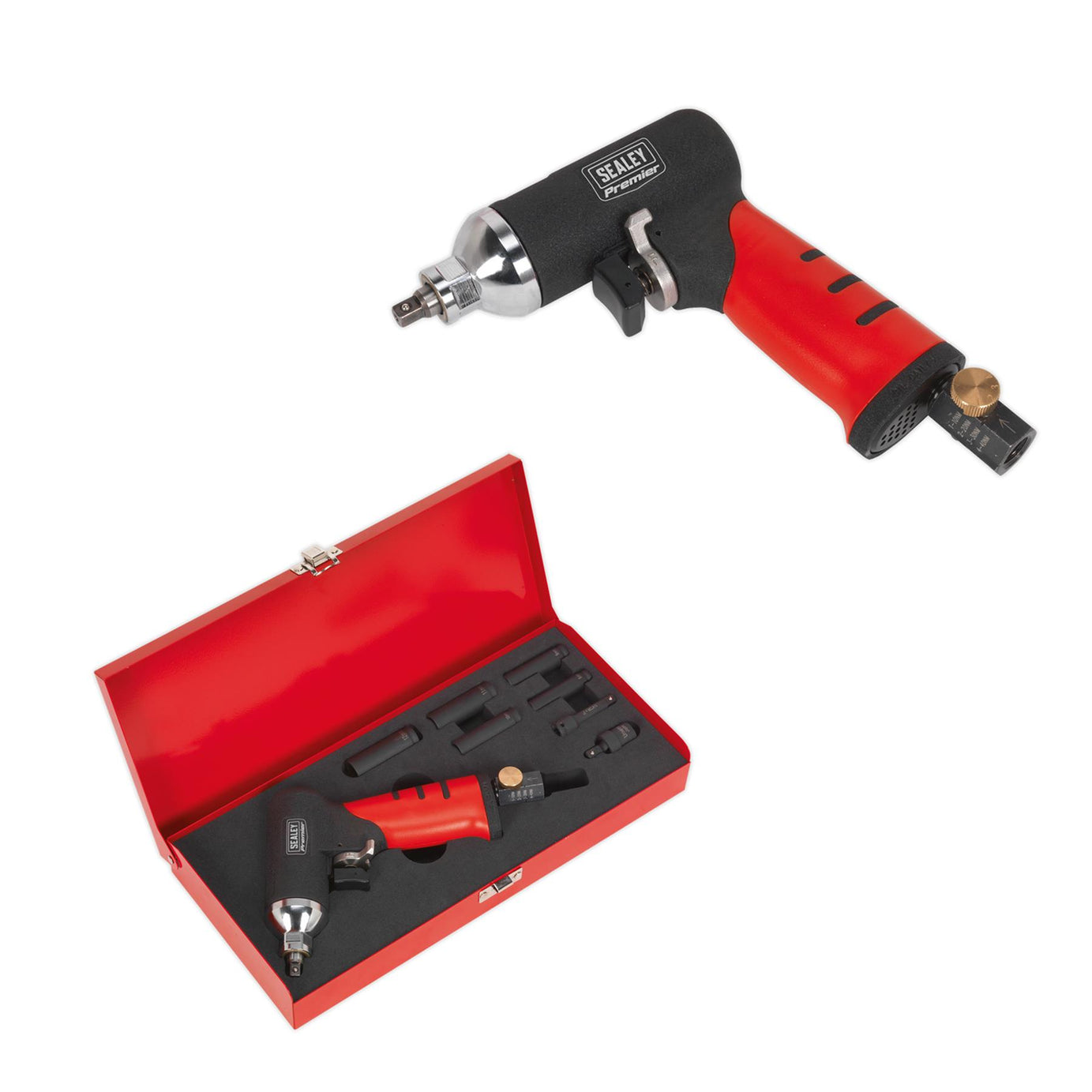 Sealey Air Impact Wrench 1/4"Sq Drive Diesel Glow Plug Kit