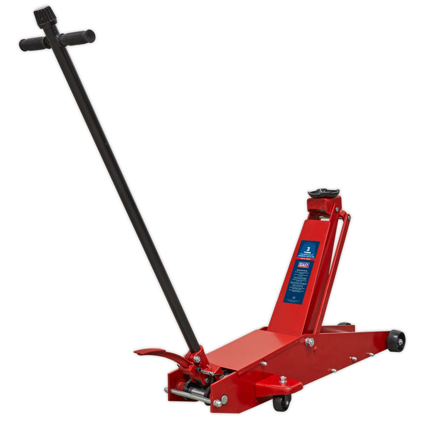 Sealey Trolley Jack 3tonne Long Reach High Lift Commercial