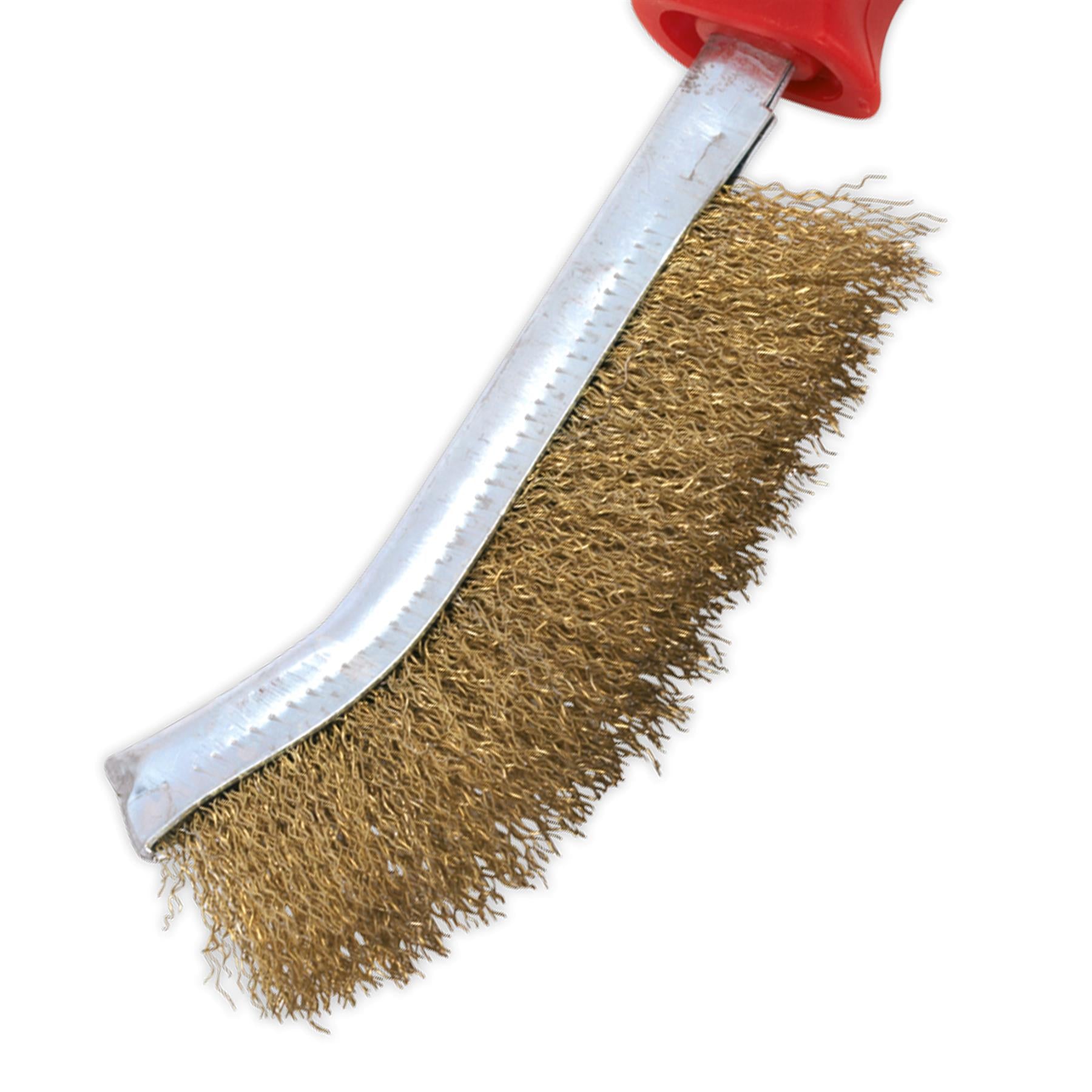 Wire Brush Brassed Steel Plastic Handle Sealey