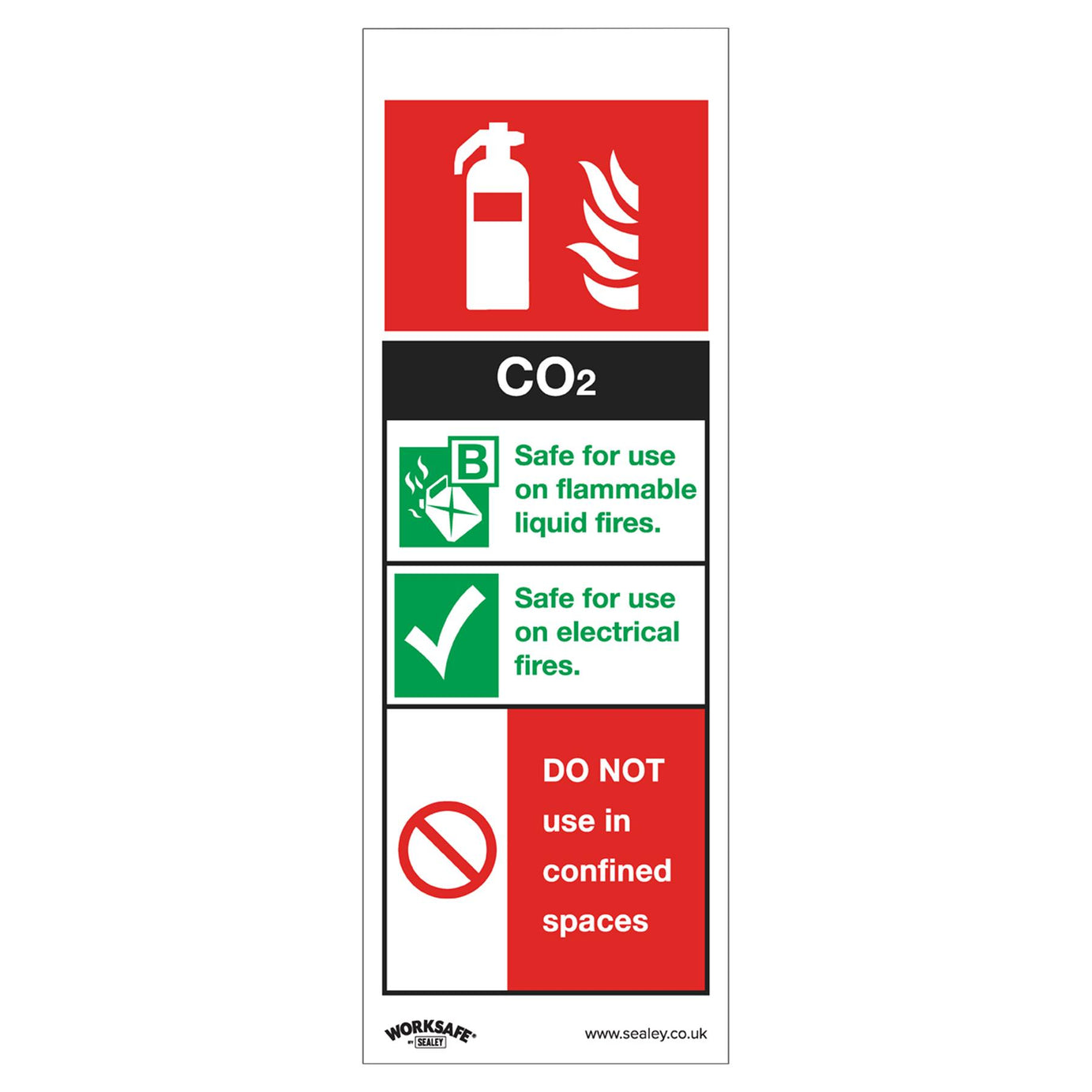 Safe Conditions Safety Sign - CO2 Fire Extinguisher - Rigid Plastic