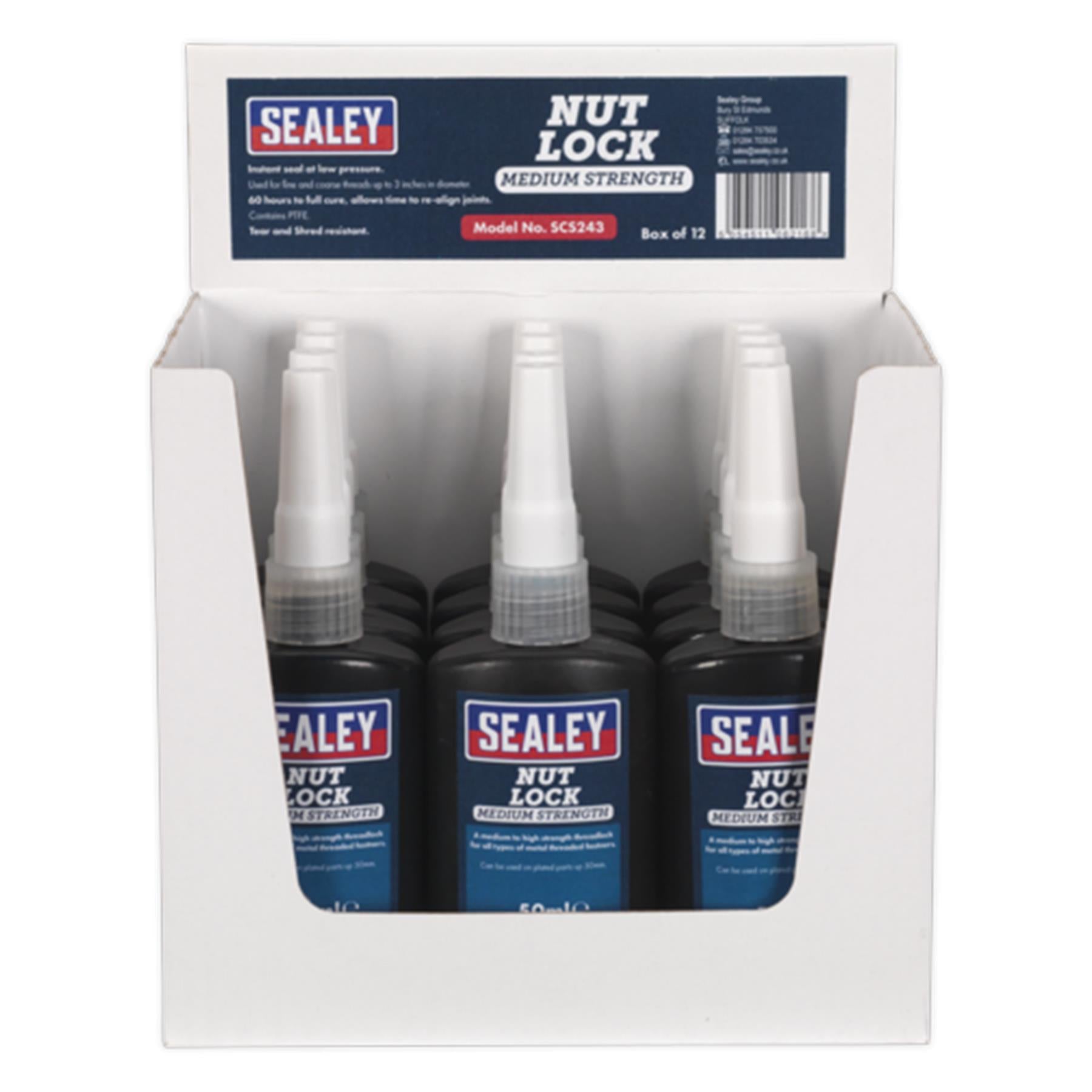 Sealey Nut Lock Medium Strength 50ml Pack of 12