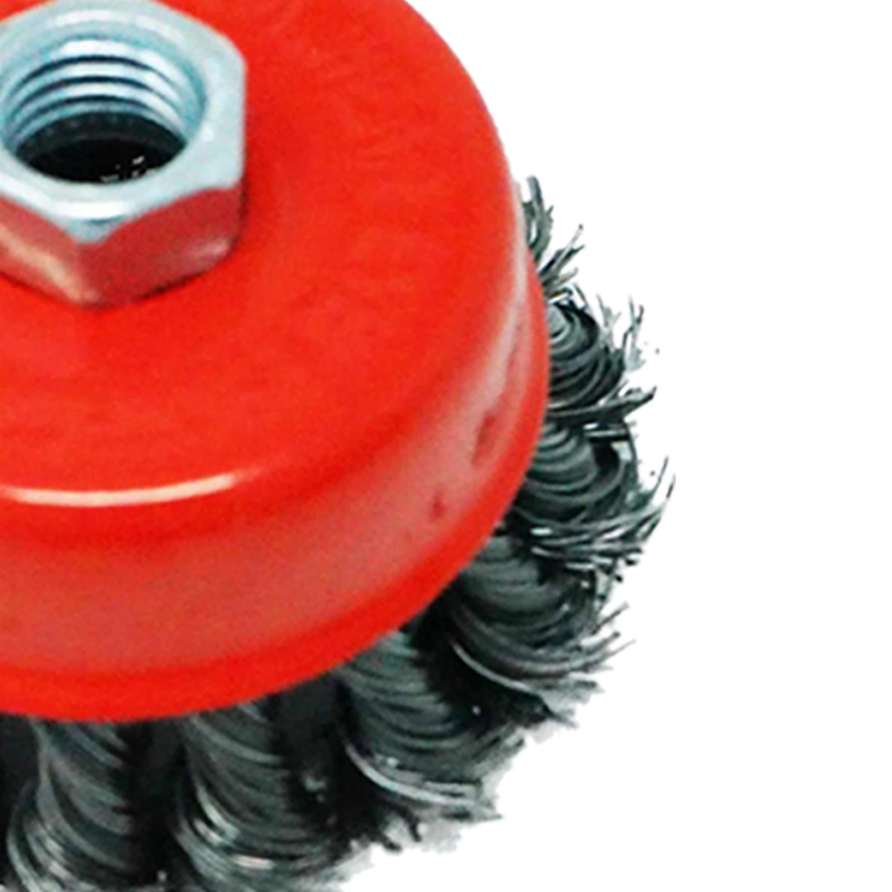 Twist Knot Wire Wheel Cup M14 Crew Brush Sets for 3" Angle Grinder