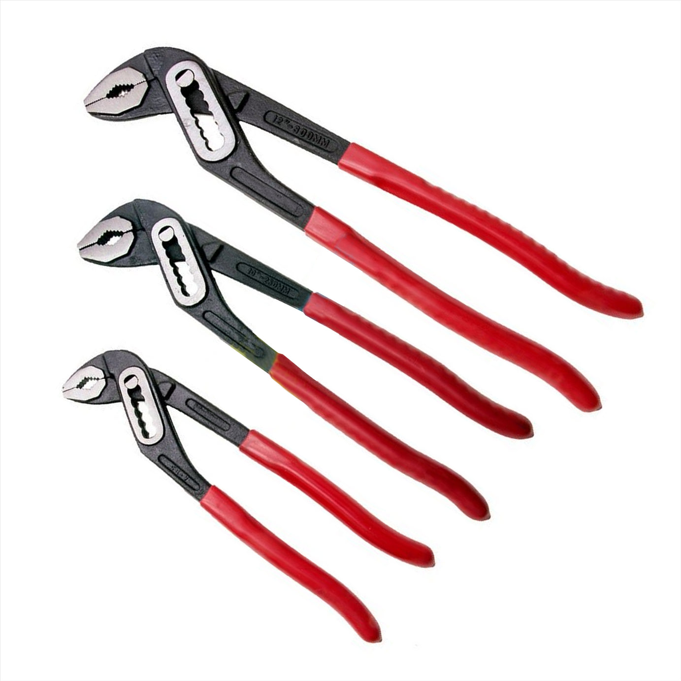 Box Joint Water Pump Pliers Set Corrosion-Resistant 3Pc 180-300mm/7"-12"