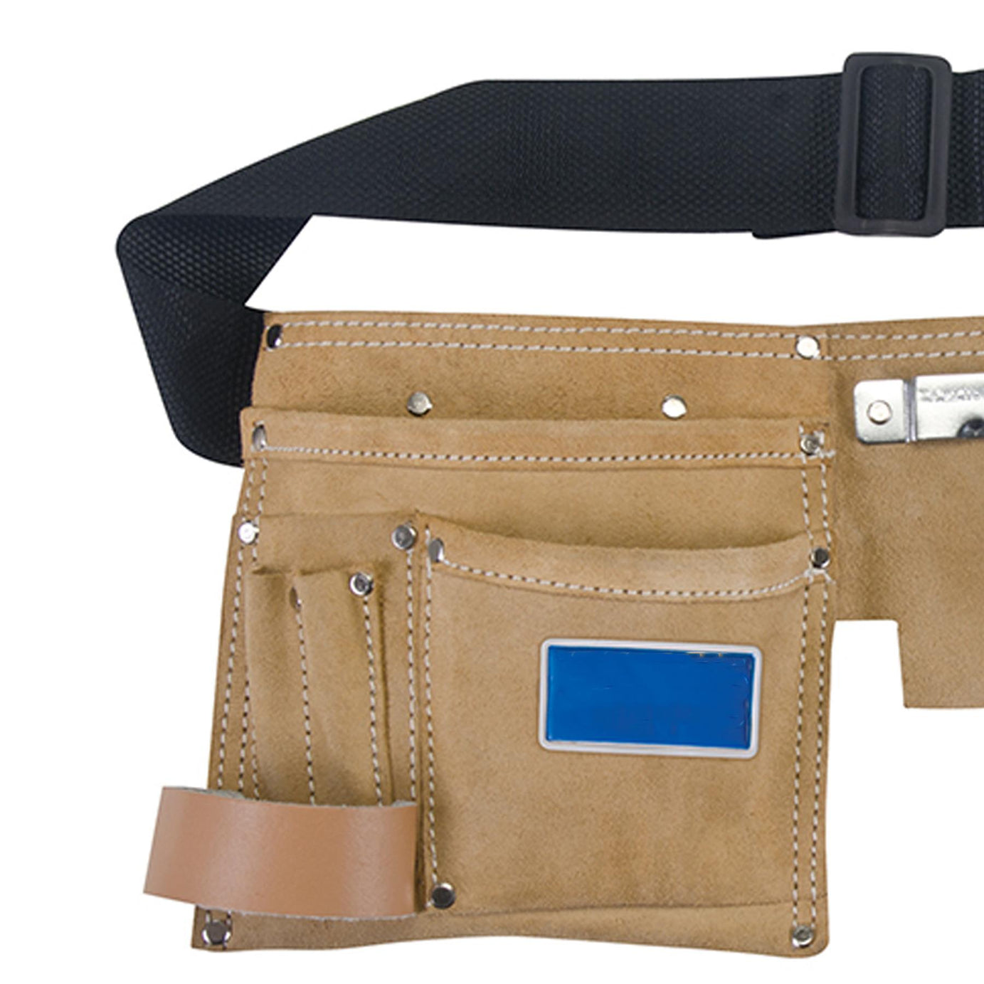 11 Pocket Double Tool Belt Leather Nails Pouch DIY Carpenter Roofing Holster