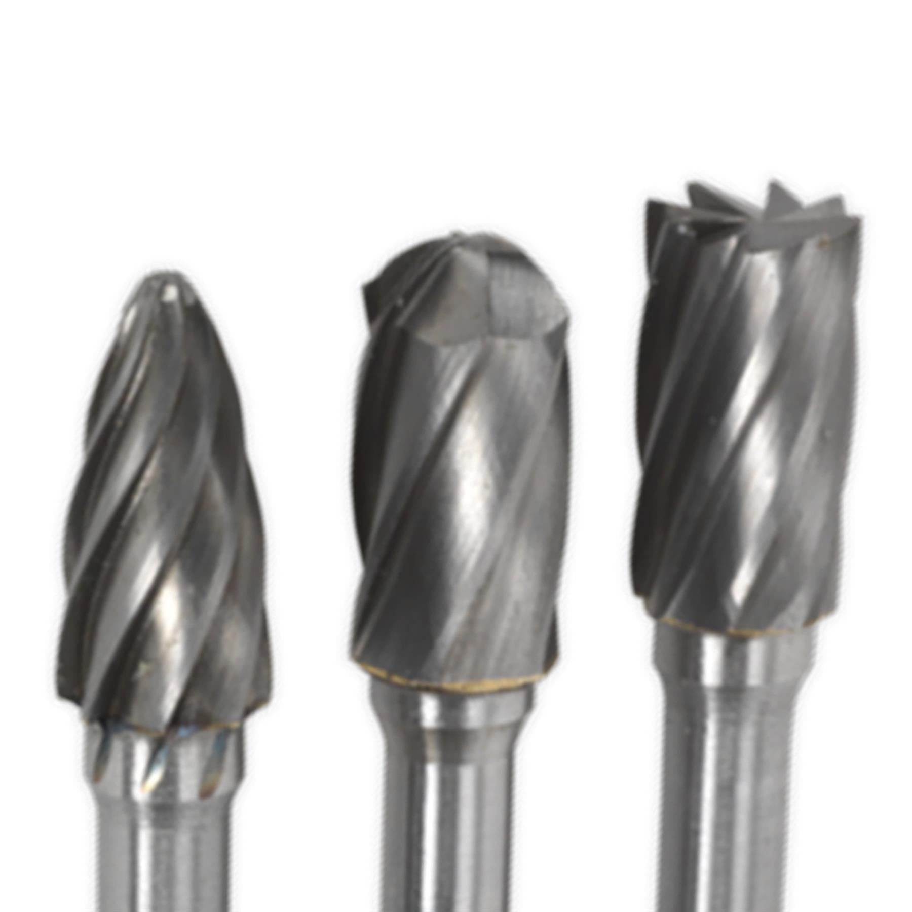 Sealey Tungsten Carbide Rotary Burr Set 3pc Ripper/Coarse