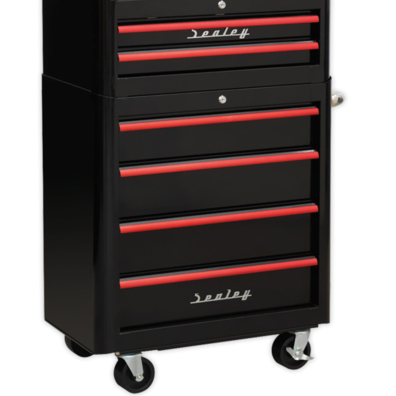 Sealey Retro Style Tool Chest Combination 10 Drawer - Black/Red