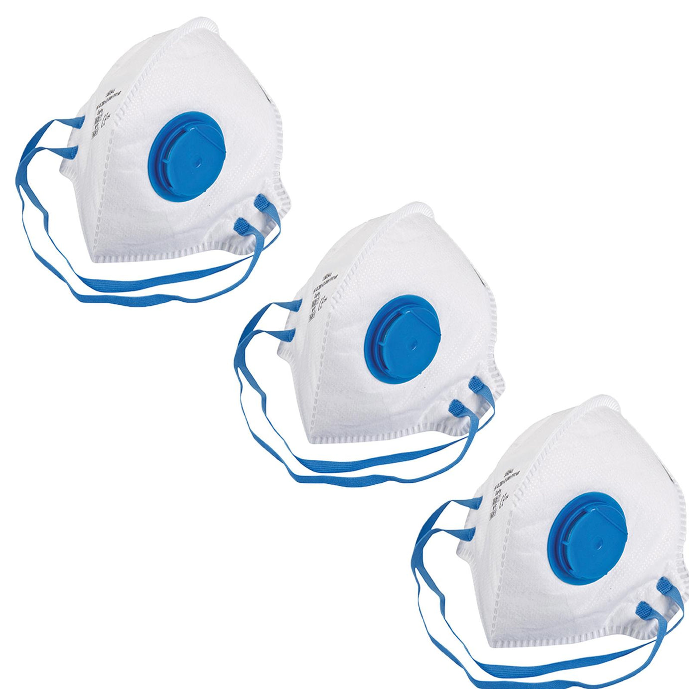 3x Face Mask Respirator FFP2 Valved Sanding Paint Aerosol Dust Safety