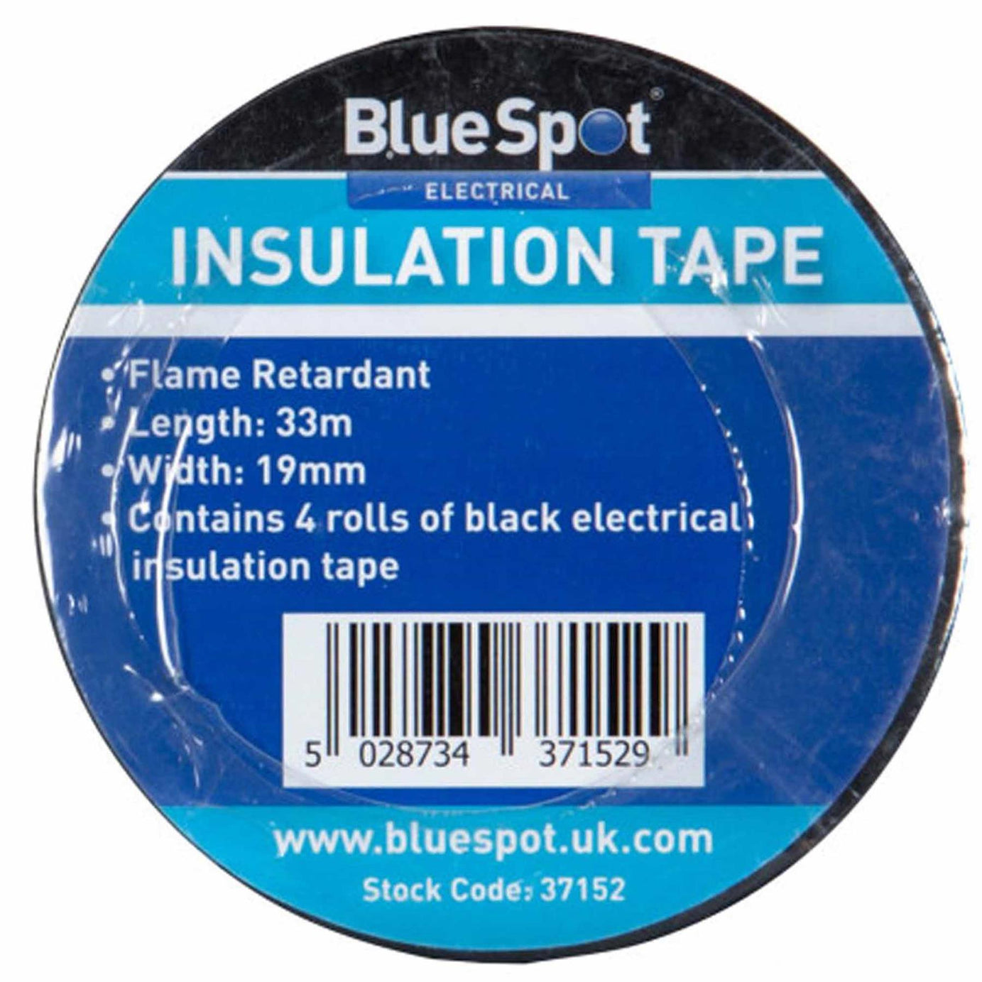 Premium Electrical Pvc Insulation Tape Flame Retardant 19mm X 33m BlueSpot 4pc