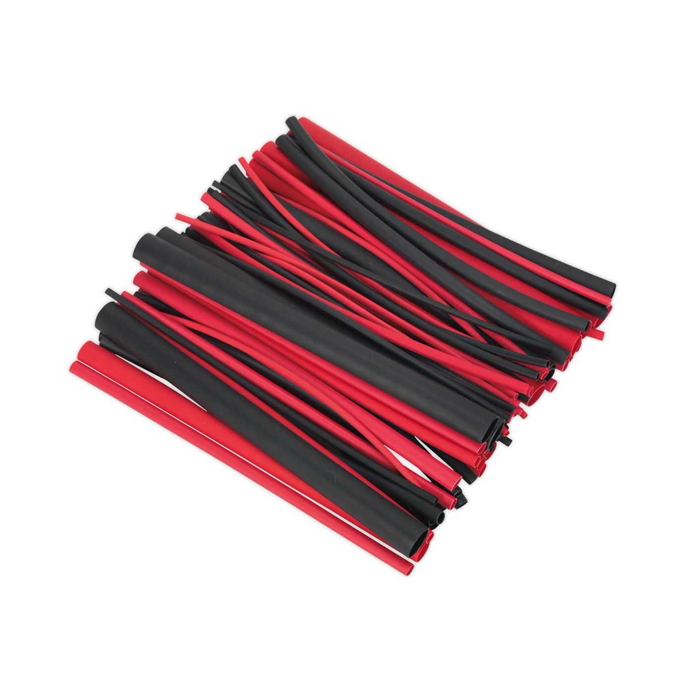 Sealey Heat Shrink Tubing Asstmt 72pc Black & Red Adh Lined 200mm