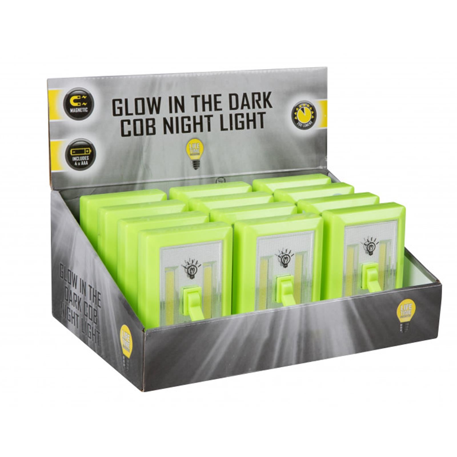 BlueSpot Electralight Glow In The Dark COB Night Light 200 Lumen Wall Mount Light