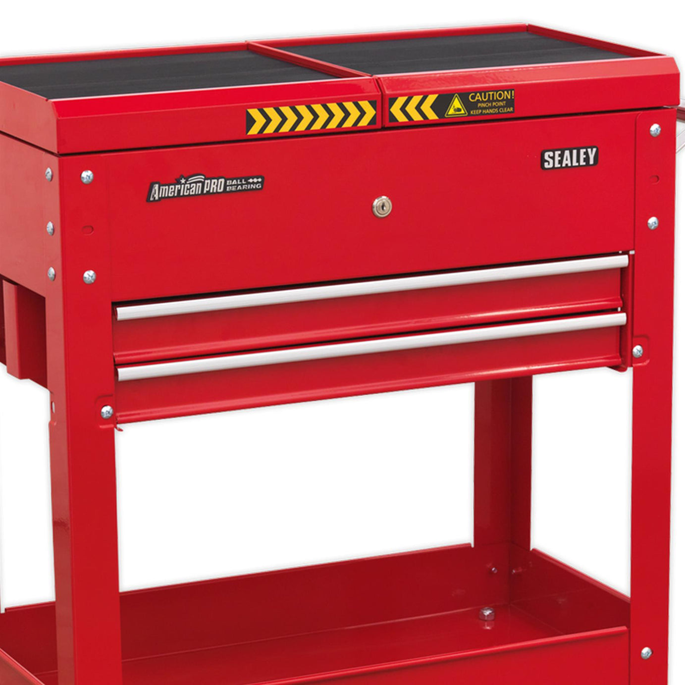 Sealey Mobile Tool & Parts Trolley - Red Twin drawers AP705M