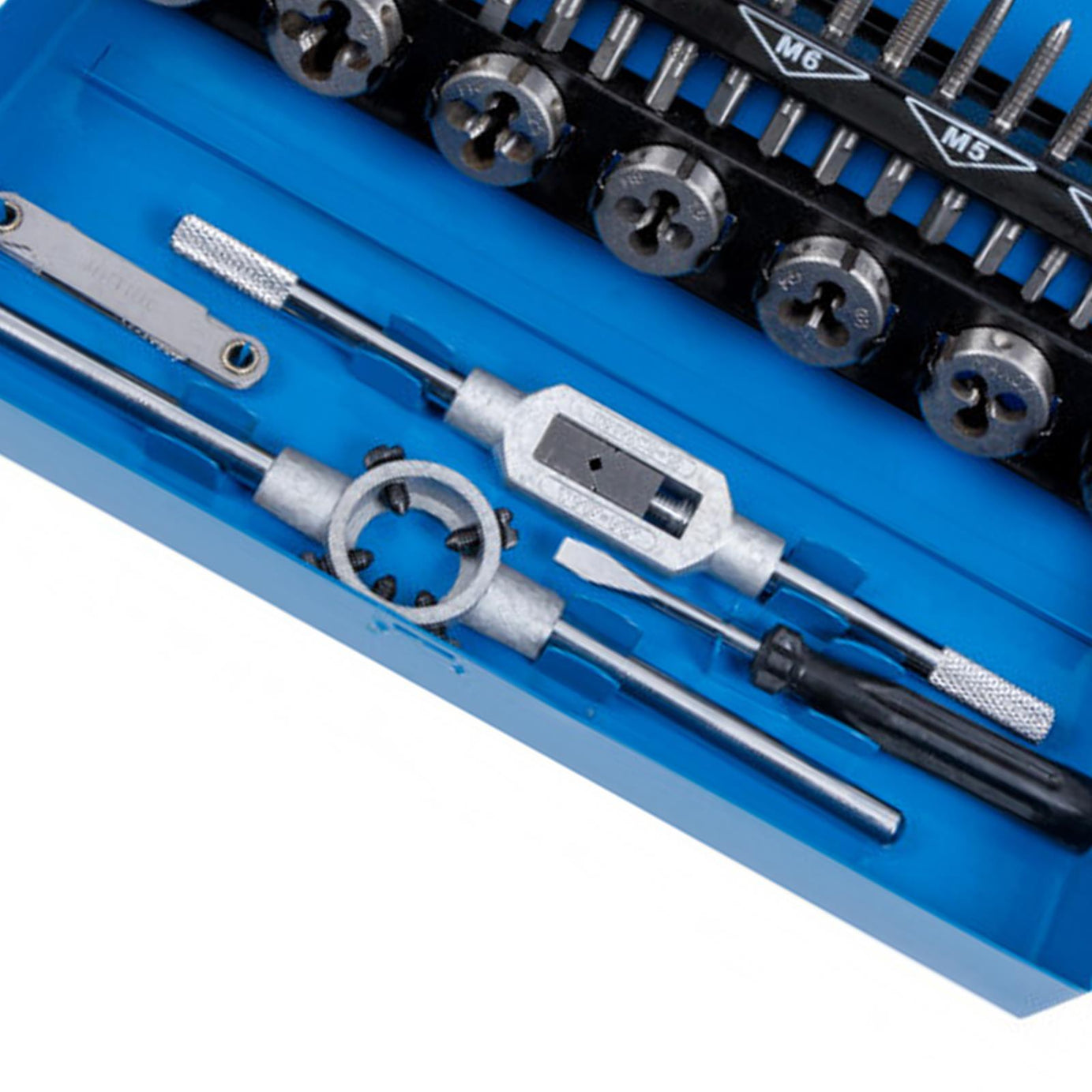 BlueSpot 32Pcs Metric Tap and Die Set M3-M12 Alloy Steel Remover Hand Tools