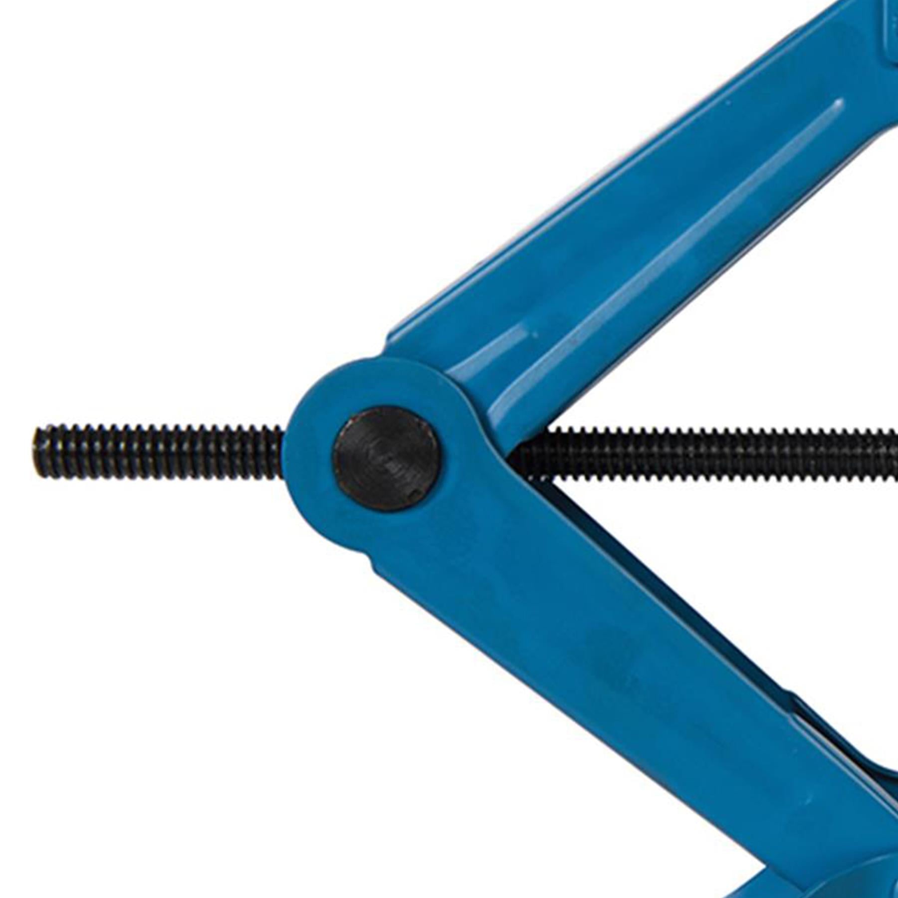 Scissor Jack 1Tonne Powder Coated Zinc Plated Compact Design With Folding Handle