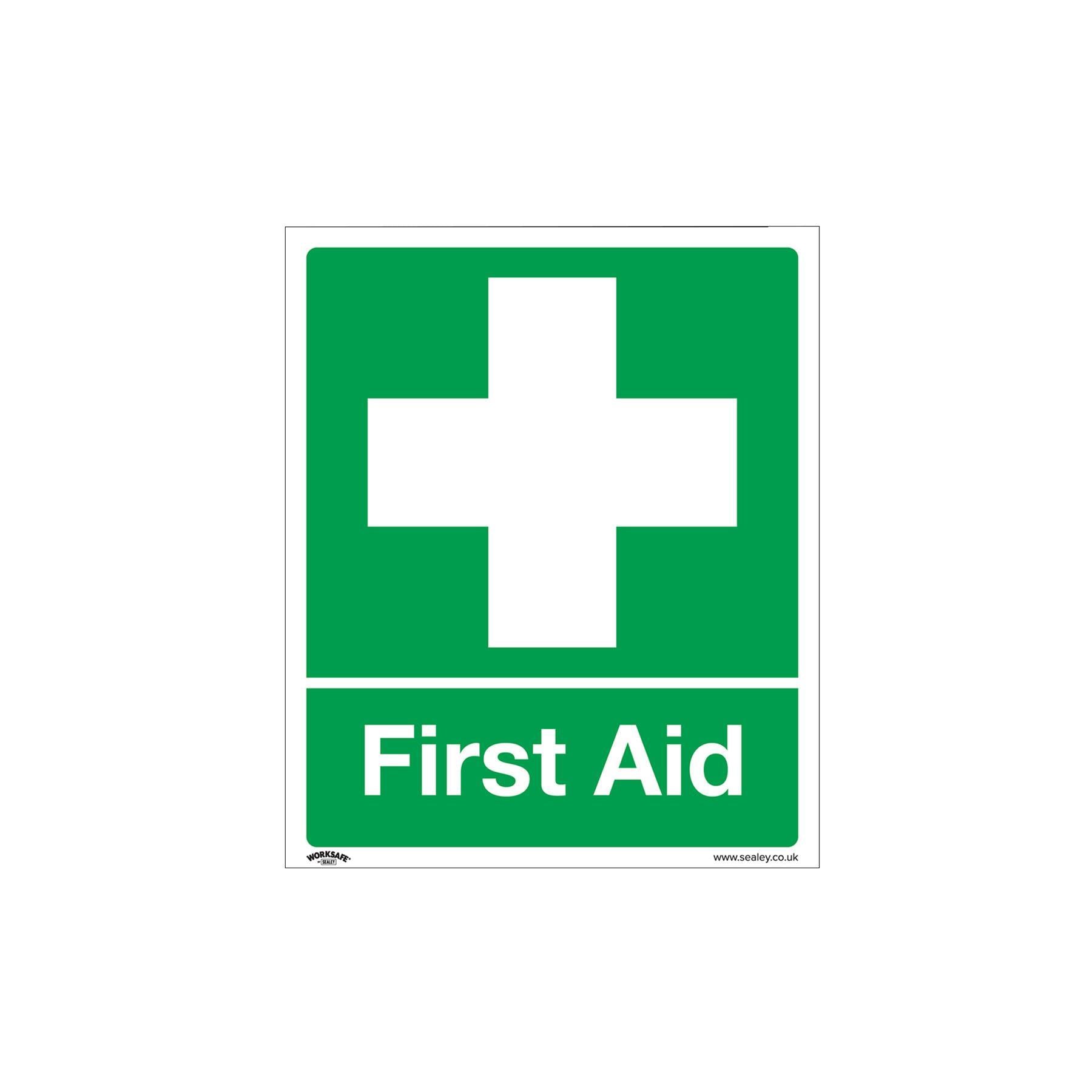 Safety Sign - First Aid - Self-Adhesive Vinyl