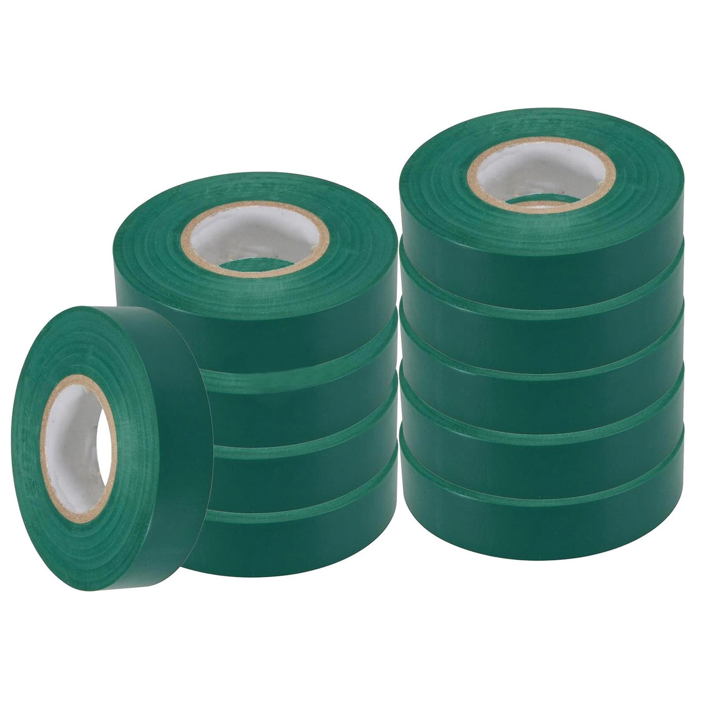 Electrical Pvc Insulation Insulating Tape 22m Flame Retardant Rolls Green 10 Rolls