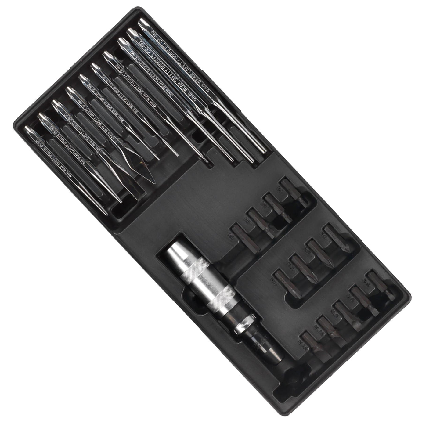 Tool Tray with Punch & Impact Driver Set 25pc Sealey