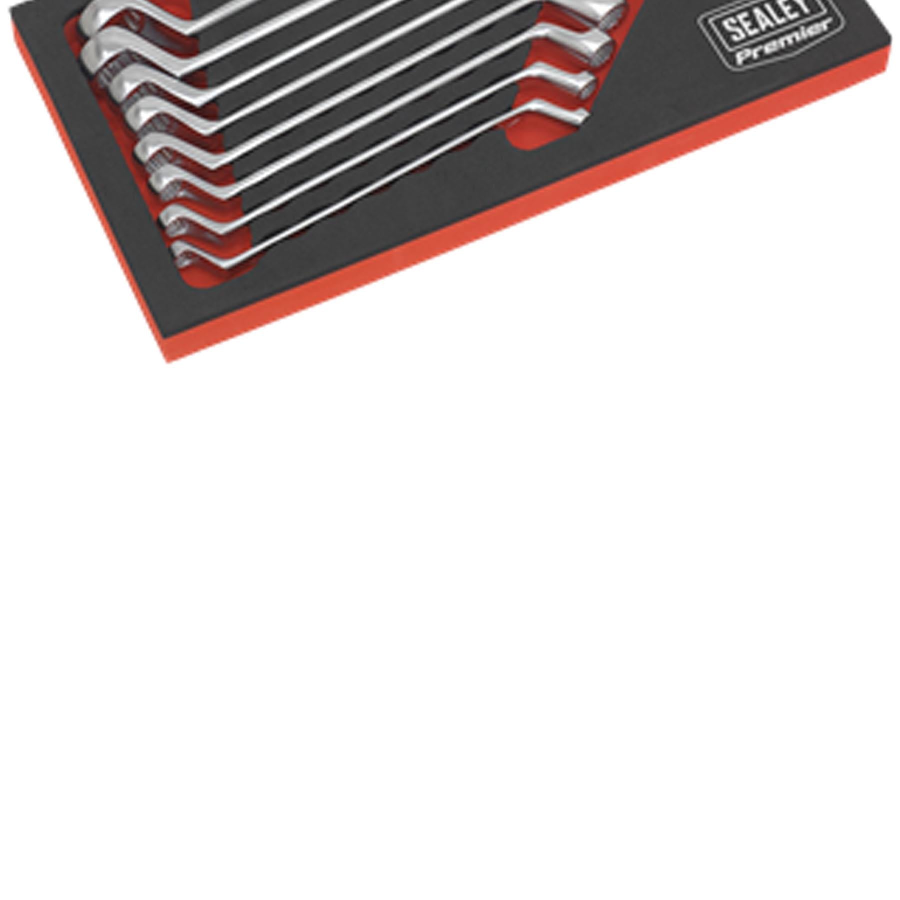 Sealey Offset Double End Ring Spanner Set 8pc Metric